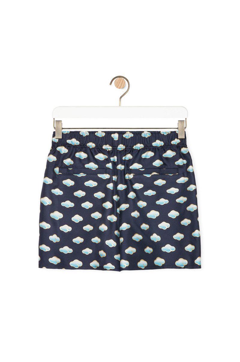 Loewe o1in1g0426 Shorts in Silk in Multicolor Size 25" / US 0 / IT 36 - 2 Thumbnail