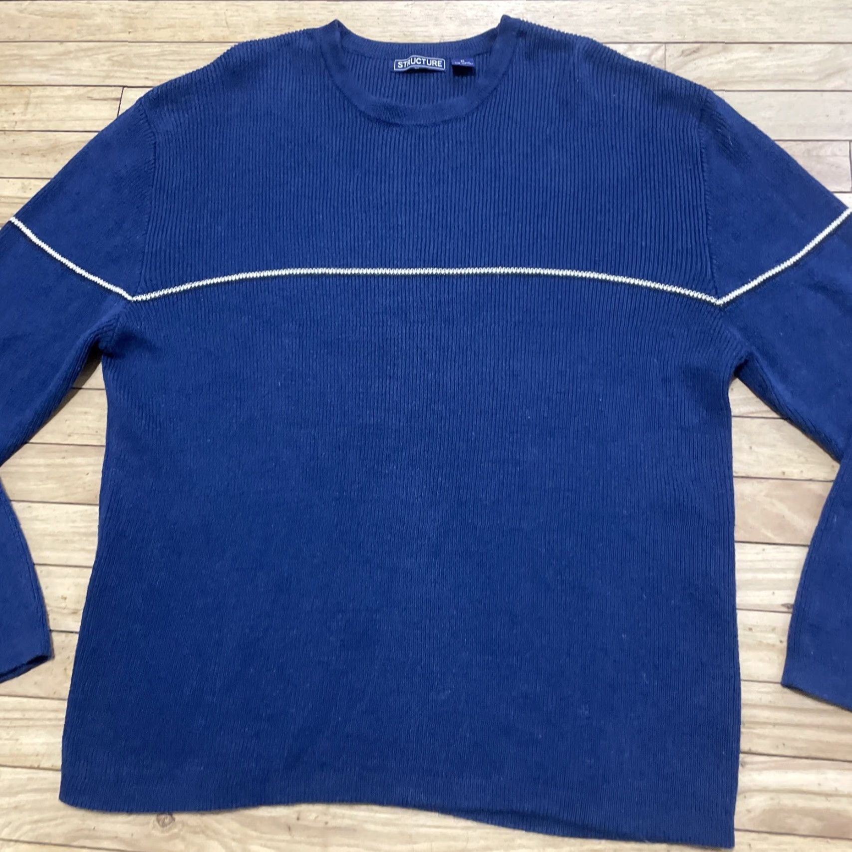 Vintage Structure Mens Sweater Hoodie? Size US L / EU 52-54 / 3 - 3 Thumbnail