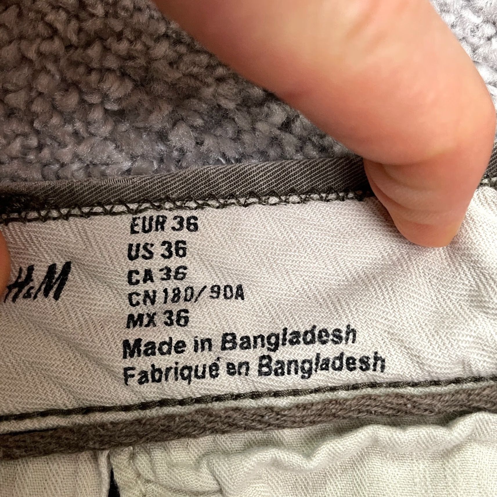 H&M VINTAGE H&M Men's Slim Fit Chino Pants 36 Gray Cotton Straight Leg Casual Outdoor Size US 36 / EU 52 - 7 Thumbnail