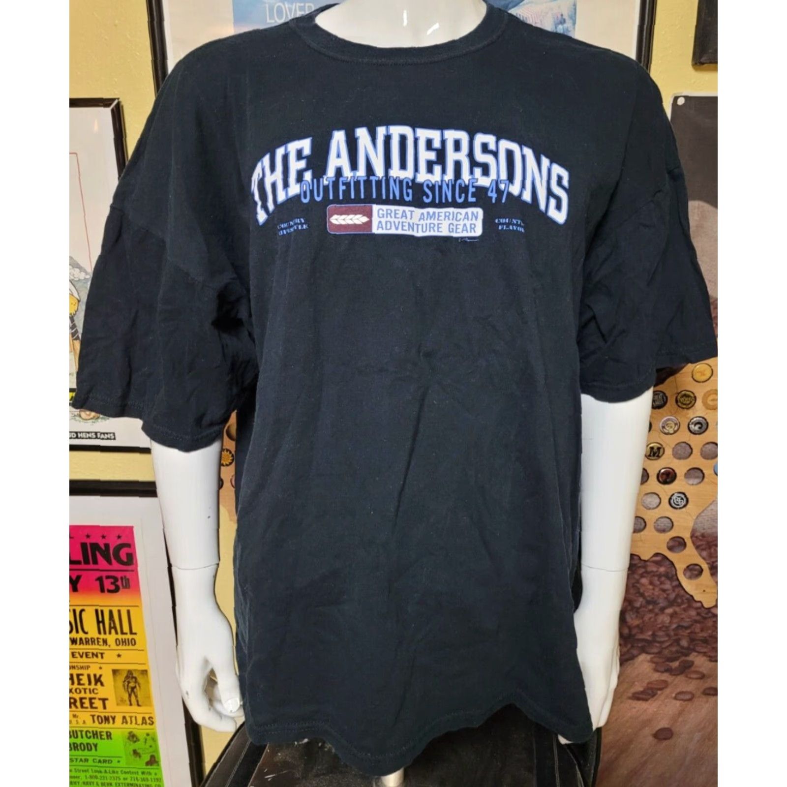 Gildan VTG Gildan T-Shirt Mens 3XL Black Store, Company Graphic Tee, The Andersons Toledo OH Defunct Department Store Grain Train Rail Size US XXL / EU 58 / 5 - 2 Thumbnail