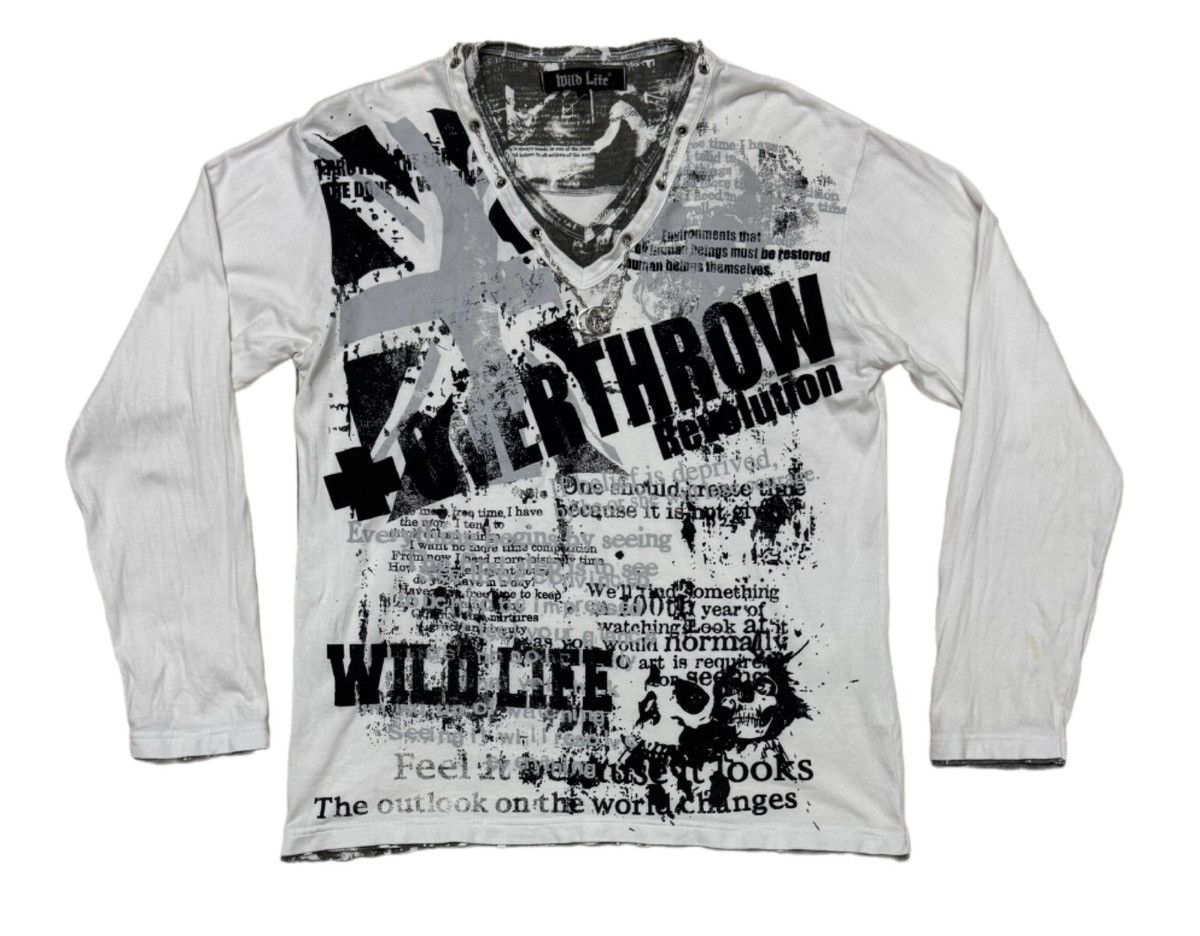 Japanese Brand Punk Design by WILD LIFE Long Sleeve Shirt Size US M / EU 48-50 / 2 - 1 Thumbnail