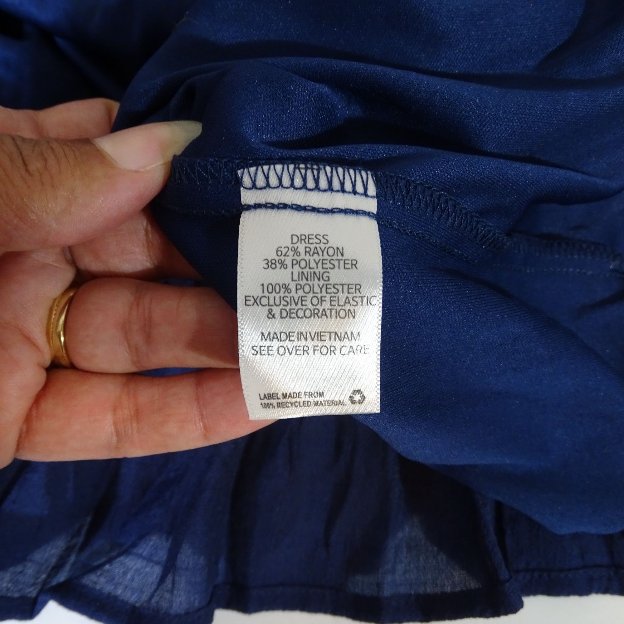 Other The General Good Alyssa Crochet Navy Babydoll Tiered Dress Size XL / US 12-14 / IT 48-50 - 10 Thumbnail