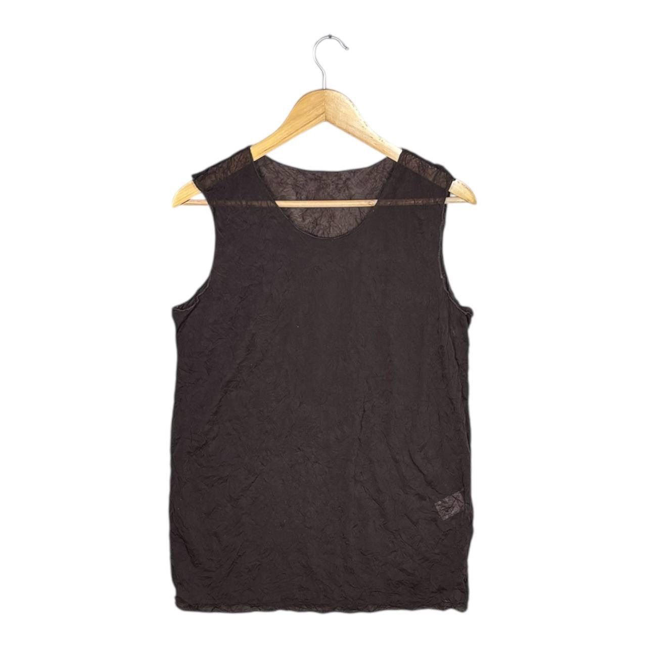 Issey Miyake VINTAGE ISSEY MIYAKE MESH CRINKLE TANK TOP M BROWN Y2K Size M / US 6-8 / IT 42-44 - 1 Thumbnail