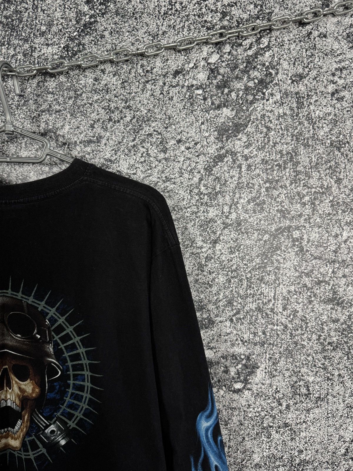 Vintage Rock Eagle Long Sleeve Tee Vintage Skeleton Motorcycle XL Size US XL / EU 56 / 4 - 9 Thumbnail