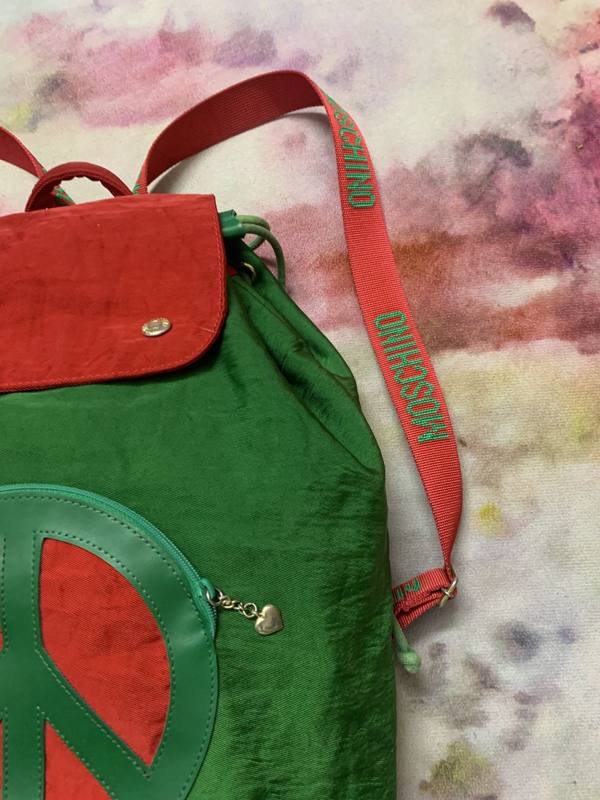 Moschino Vintage MOSCHINO ‘Peace’ Striking Colour Backpack Size 14x14 Size ONE SIZE - 3 Thumbnail