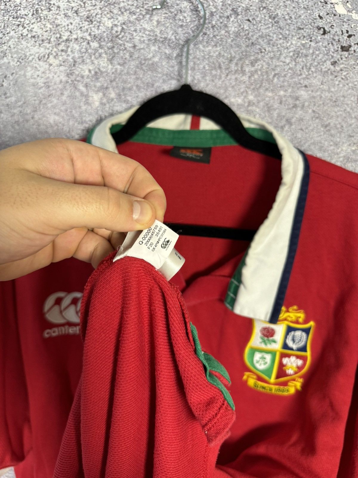 Canterbury of New Zealand Men’s Red British Irish Lions Rugby Jersey Canterbury 2XL Size US XXL / EU 58 / 5 - 14 Thumbnail