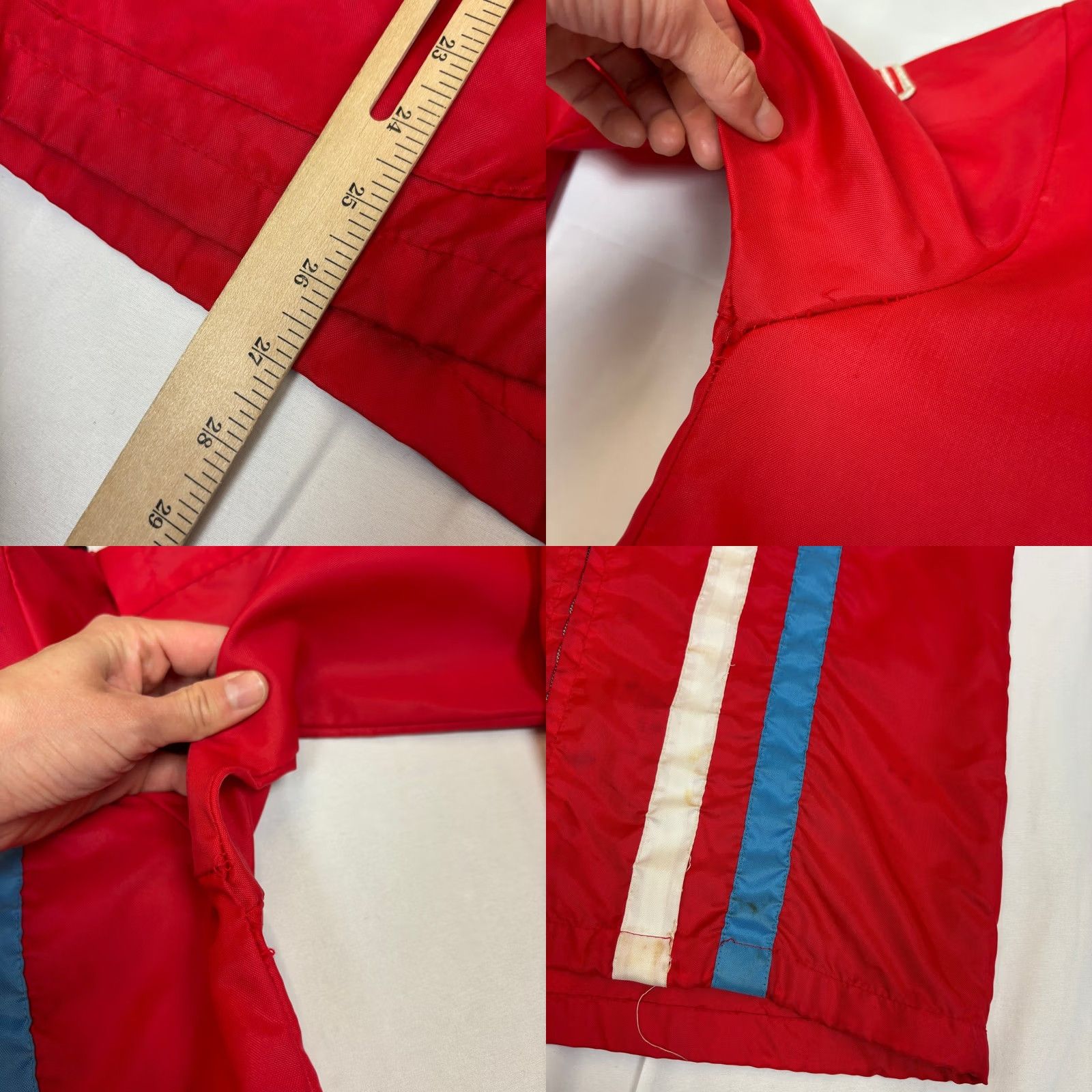 Vintage VINTAGE NBCA Jacket Windbreaker Zip Racing Chain Stitch Men's L 206 Omaha Vet Red Size US L / EU 52-54 / 3 - 8 Thumbnail