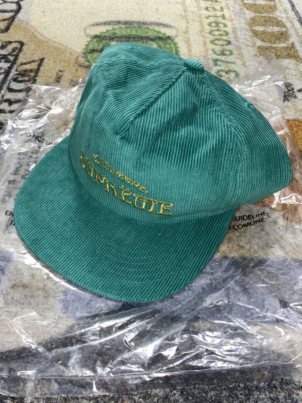 Archival Clothing × Supreme × Vintage FW08 Supreme 94 Posse Corduroy Green  Hat Snapback 5 Panel OG | Grailed