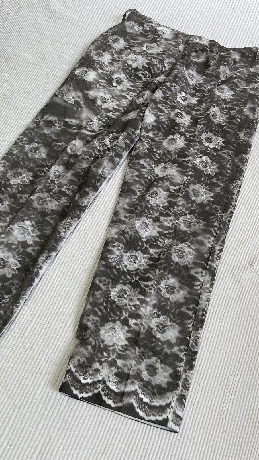 Handmade Black Floral Sexy Ghost Pants Size US 32 / EU 48 - 2 Thumbnail