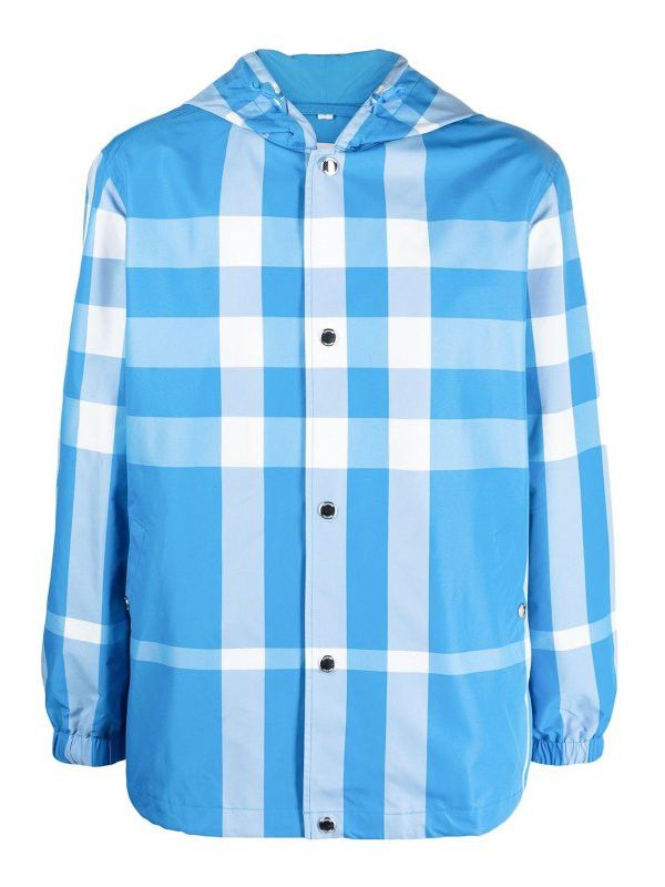 Burberry o1y0426 Hooded Jacket in Azure/White Size US S / EU 44-46 / 1 - 1 Thumbnail