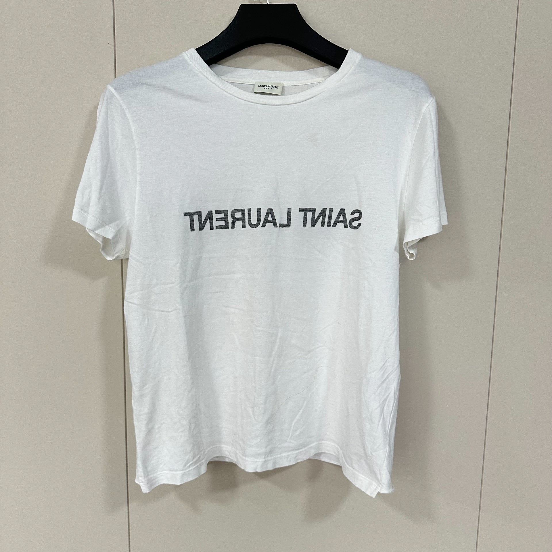 Saint Laurent Paris Saint Laurent SLP Reverse Logo T-Shirt Size US L / EU 52-54 / 3 - 1 Thumbnail