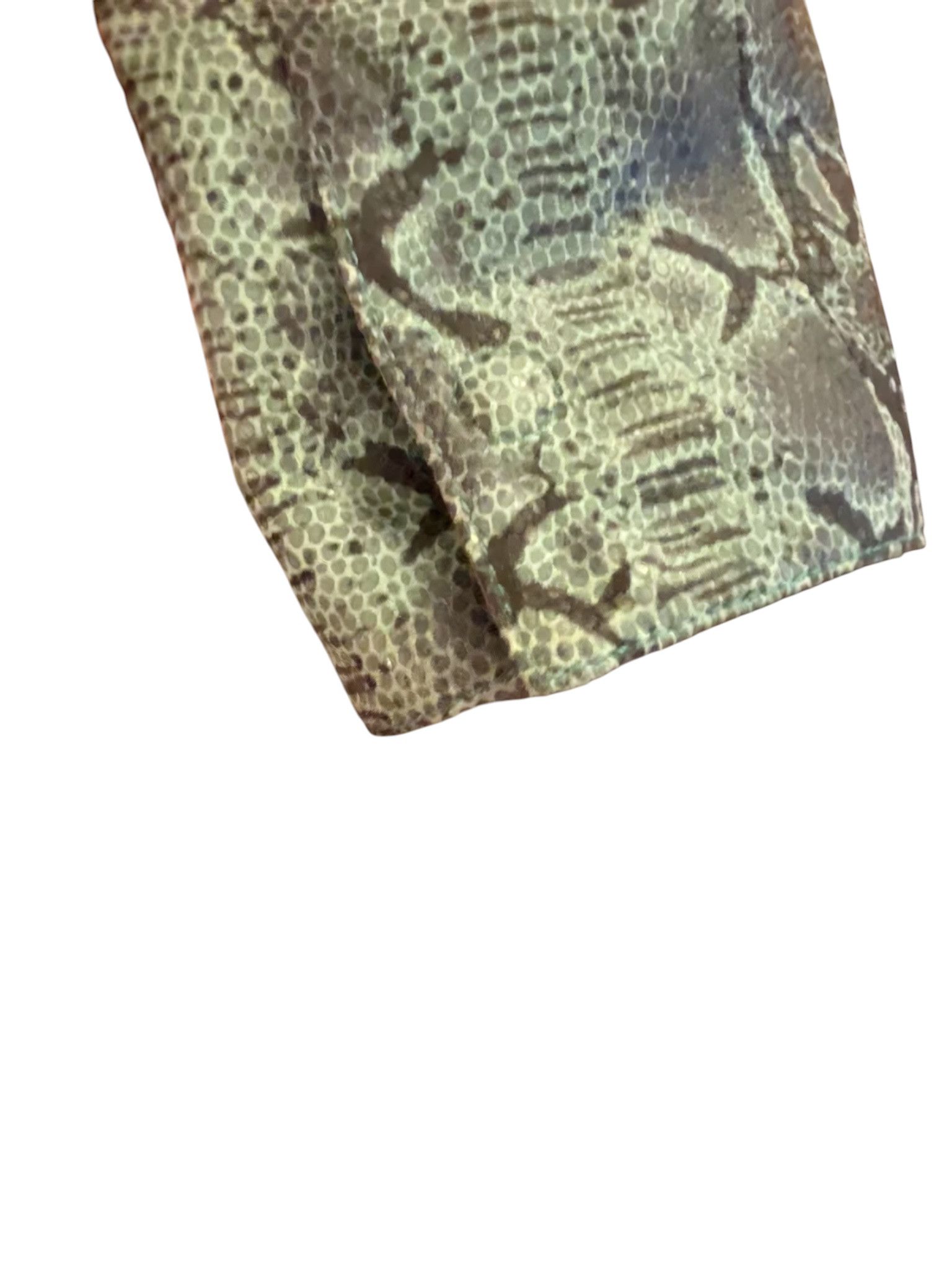 Armani Collezioni GOATSKIN LEATHER SNAKE SKIN PATTERN JACKET Size M / US 6-8 / IT 42-44 - 4 Thumbnail