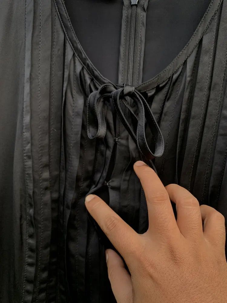 Jil Sander Jil Sander pleated detail viscose black dress Size XS / US 0-2 / IT 36-38 - 6 Thumbnail
