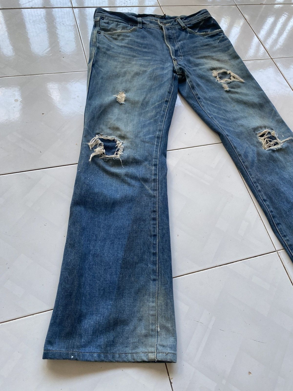 Schlussel Vintage Paint Splater Distressed Jeans Size US 30 / EU 46 - 6 Thumbnail
