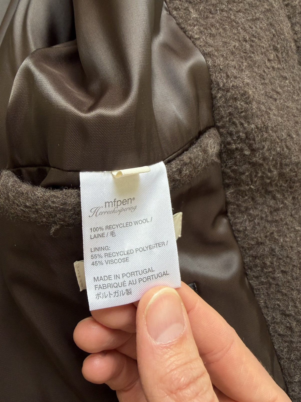 Mfpen Brushed Brown Wool Boxy Over Coat Size US M / EU 48-50 / 2 - 11 Thumbnail