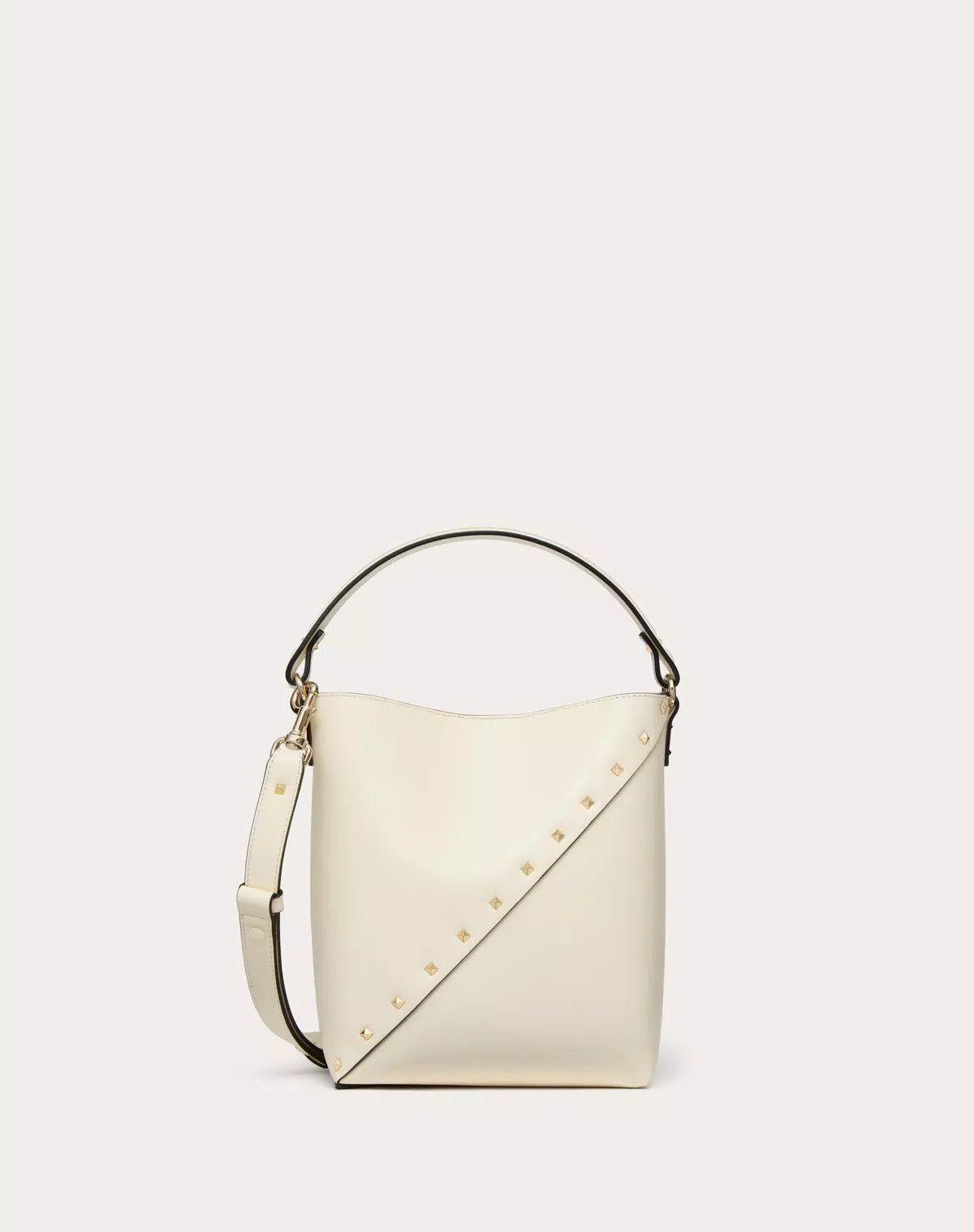 Valentino oc11z0725 Size:OS/ Wispy Calfskin Bucket Bag in White Size ONE SIZE - 1 Thumbnail