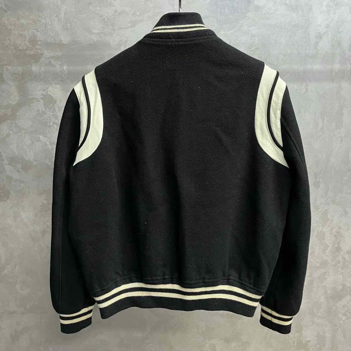 Saint Laurent Paris Saint Laurent Black White Varsity Jacket Size US M / EU 48-50 / 2 - 1 Thumbnail