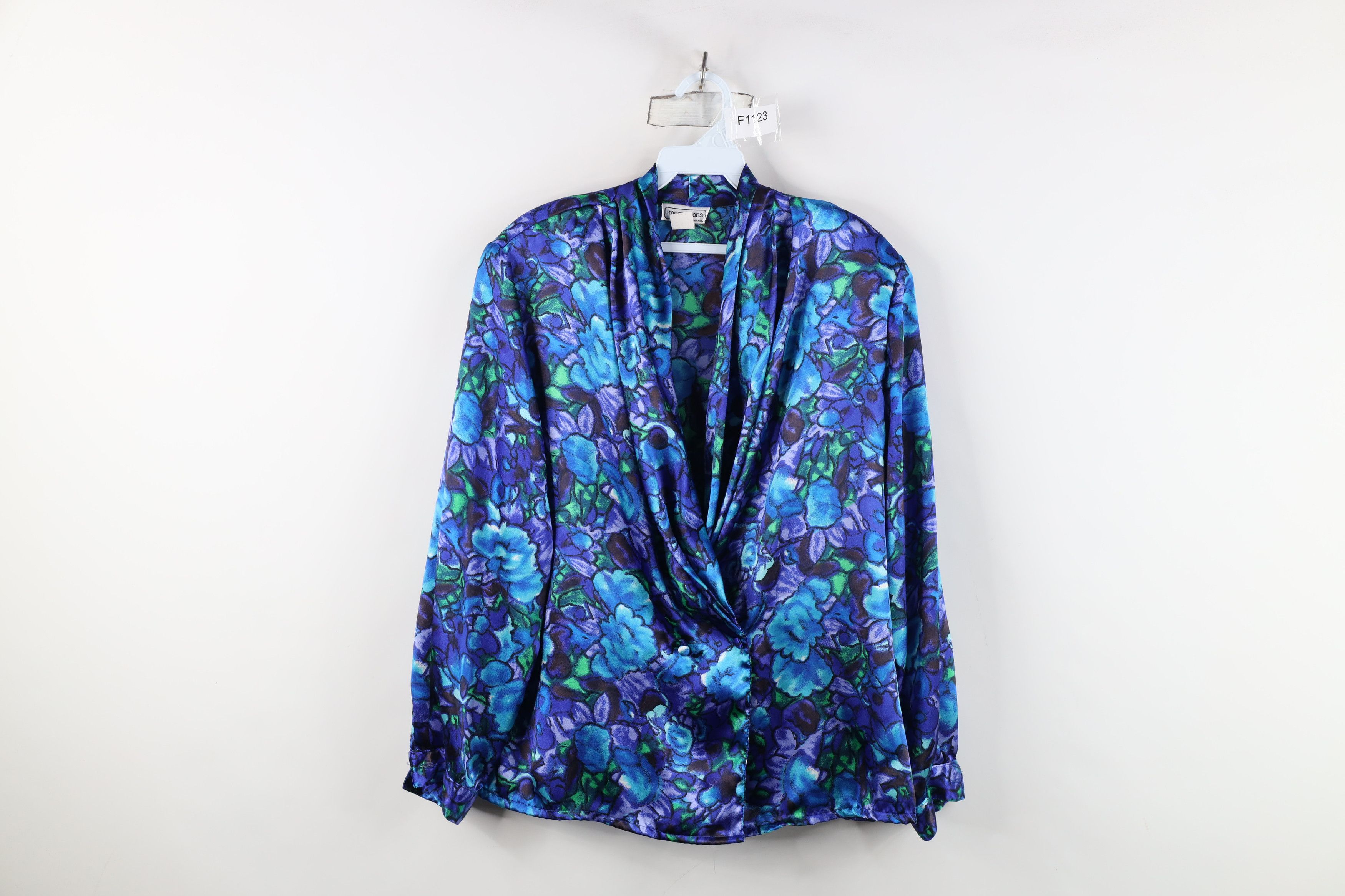 Vintage Vintage 80s 90s Streetwear Flower Blazer Shirt Jacket USA Size XL / US 12-14 / IT 48-50 - 1 Thumbnail