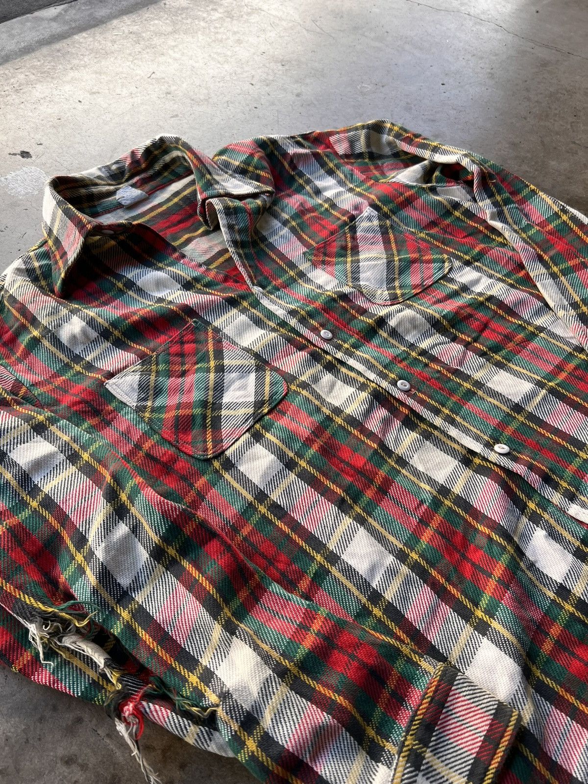 Other × Vintage *VINTAGE* DISTRESSTED FLANNEL Size US L / EU 52-54 / 3 - 2 Thumbnail
