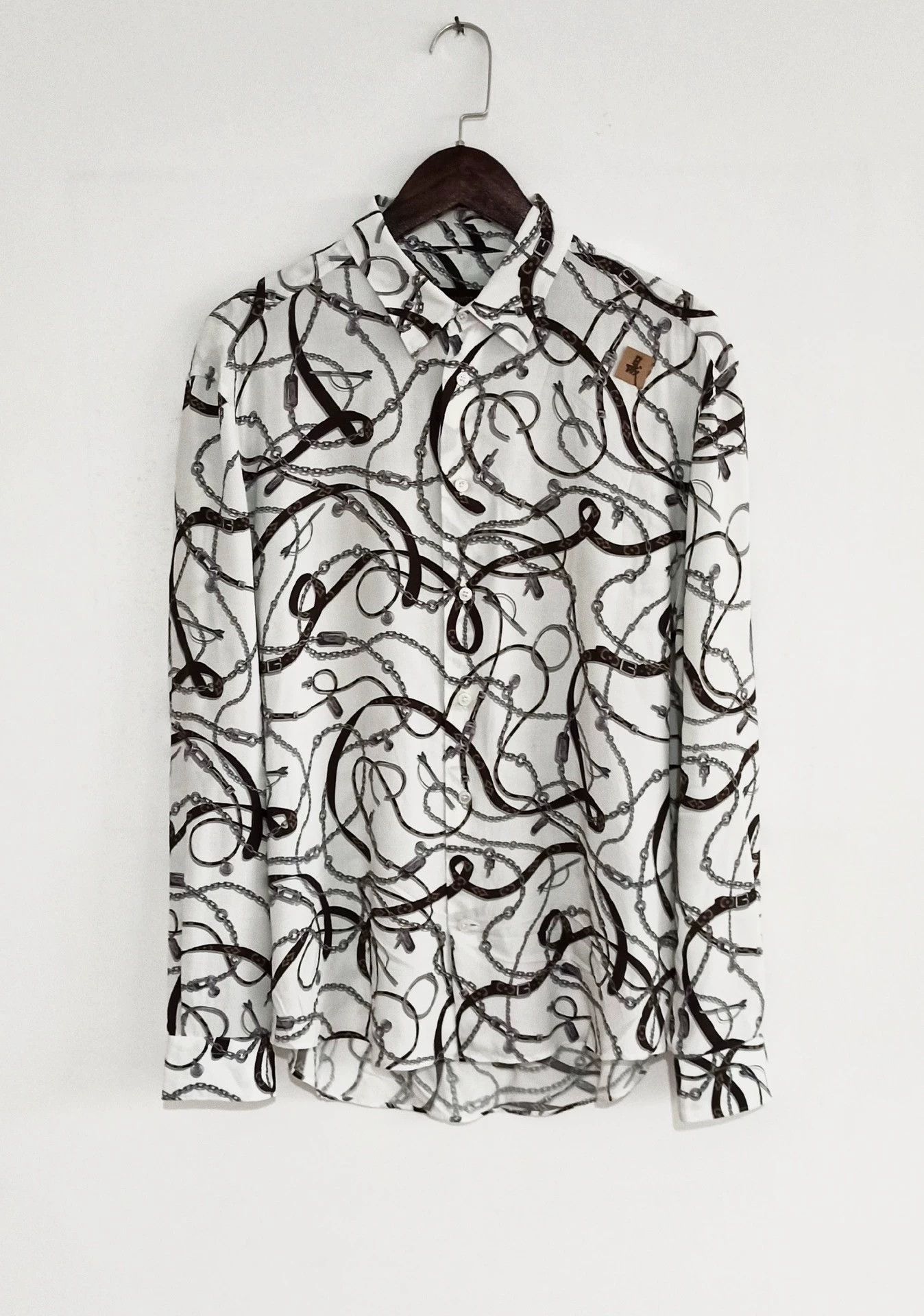 LV Monogram Chain Long Sleeve Shirt XL 99% New