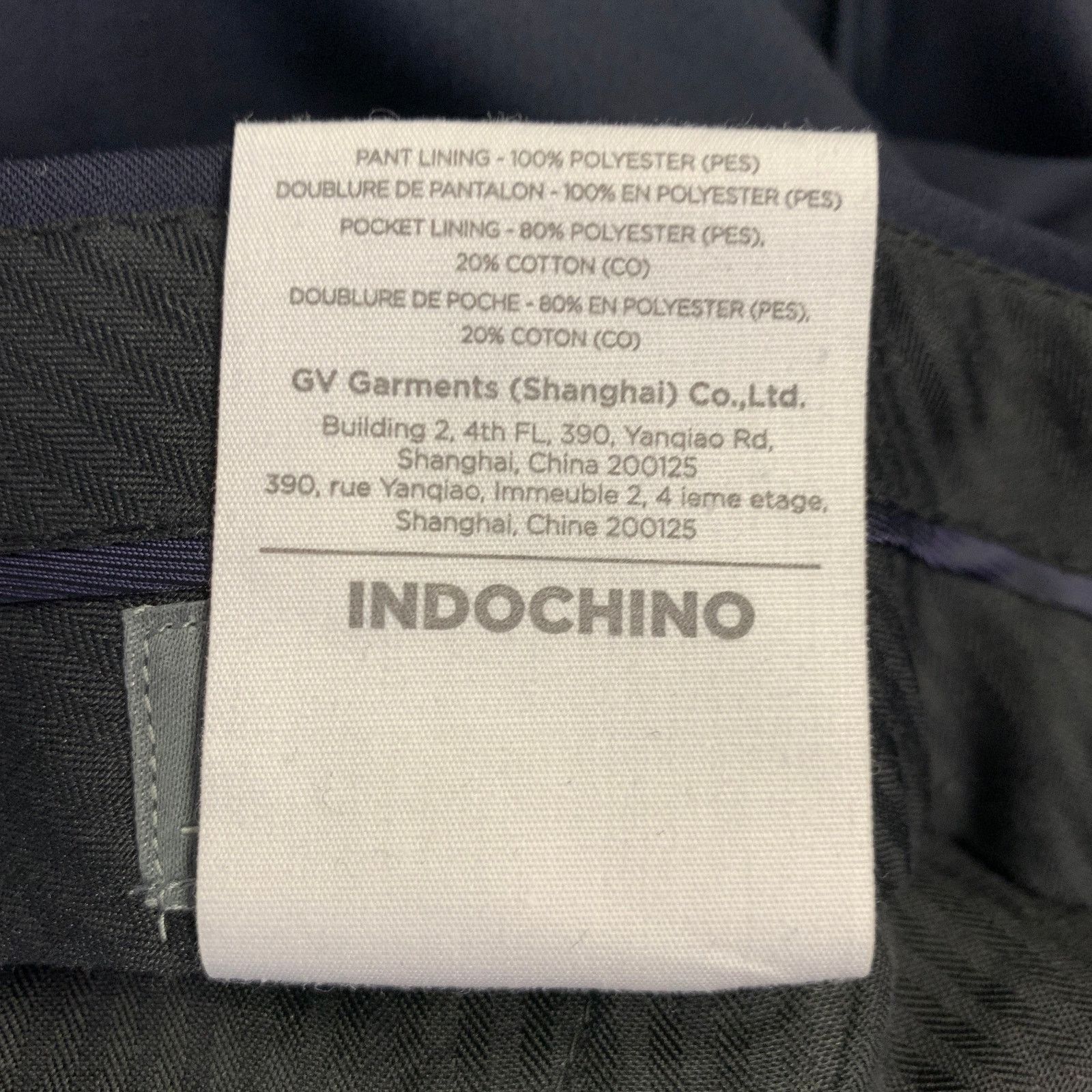 Indochino Size 38 Navy Black Contrast Trim Wool Cashmere Tuxedo Size 38R - 13 Thumbnail