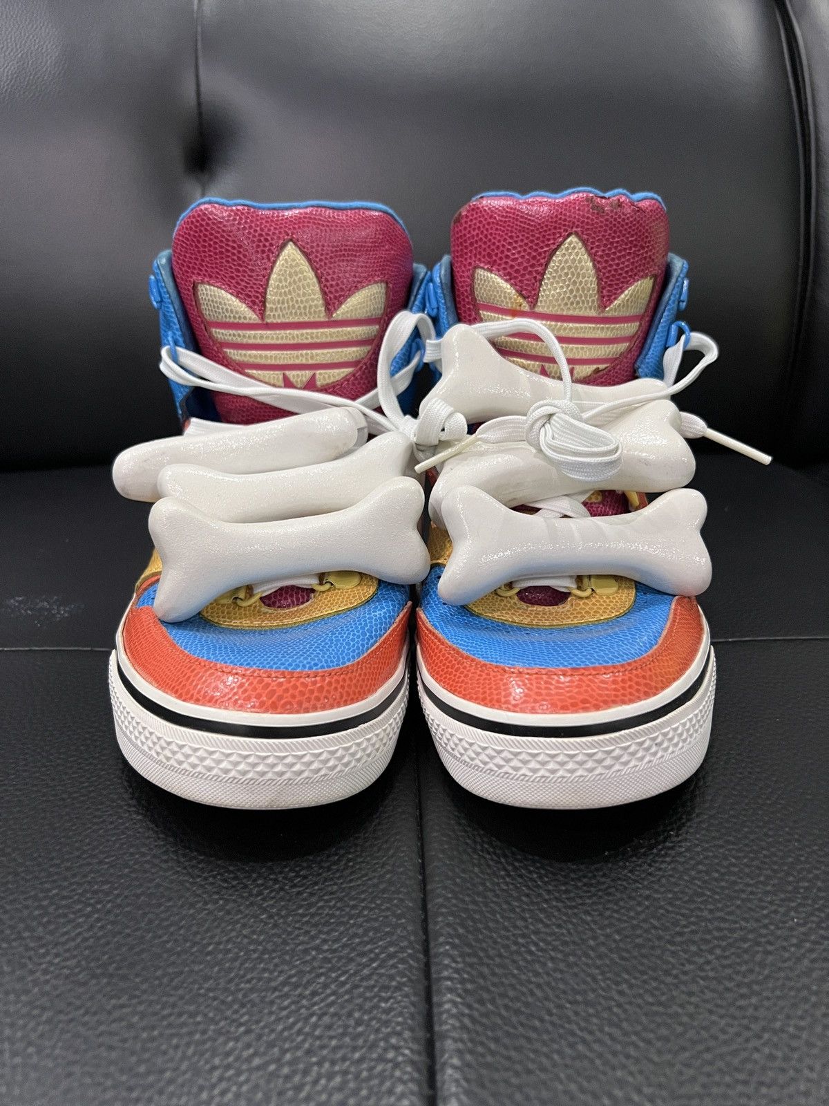 Adidas × Jeremy Scott Adidas by Jeremy Scott Colorblock Bone Sneakers Size US 7.5 / EU 40-41 - 2 Thumbnail