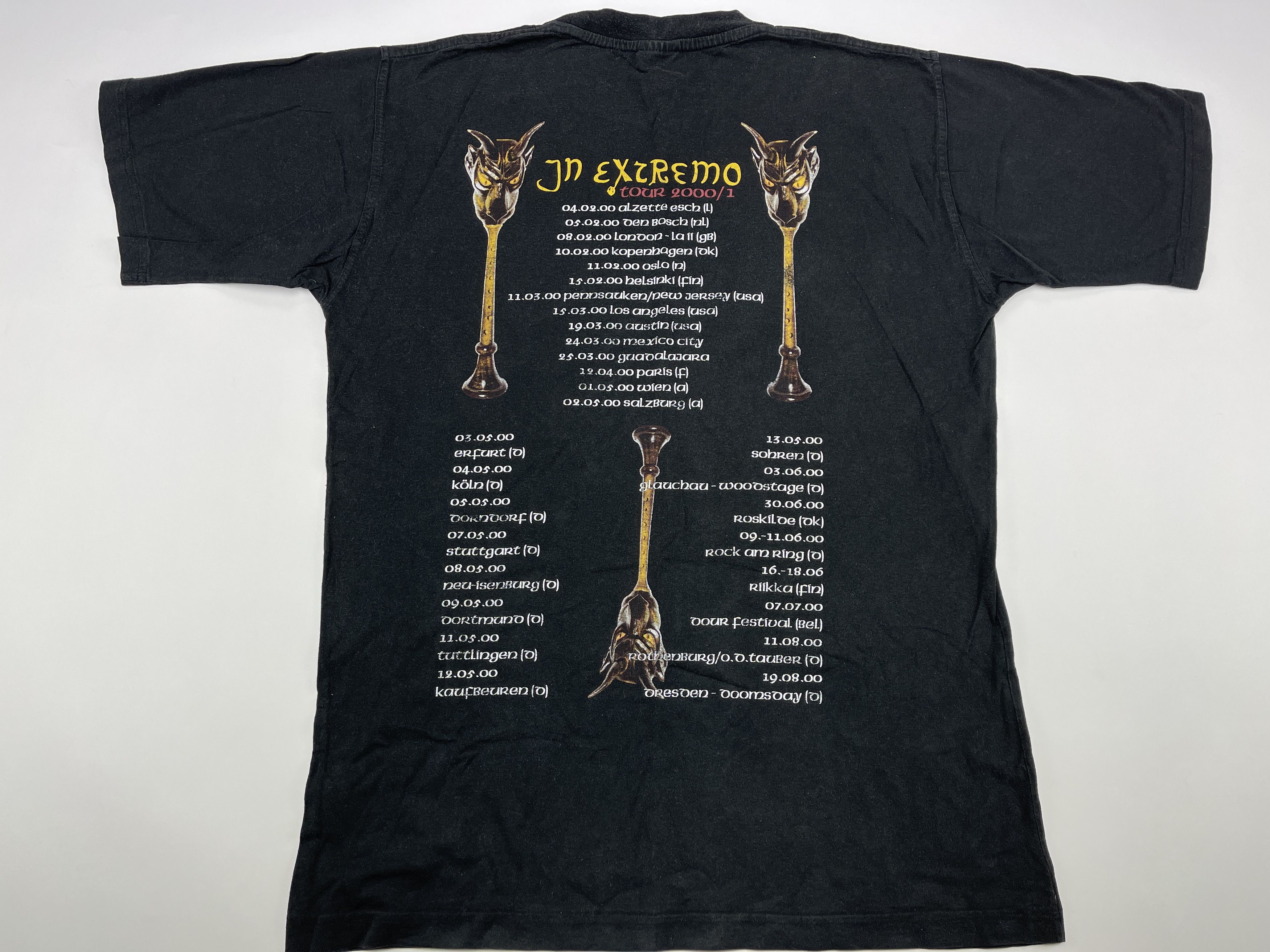 Band Tees Vintage In Extremo T-shirt, 2000 World Tour, Concert tour XL Size US XL / EU 56 / 4 - 2 Thumbnail