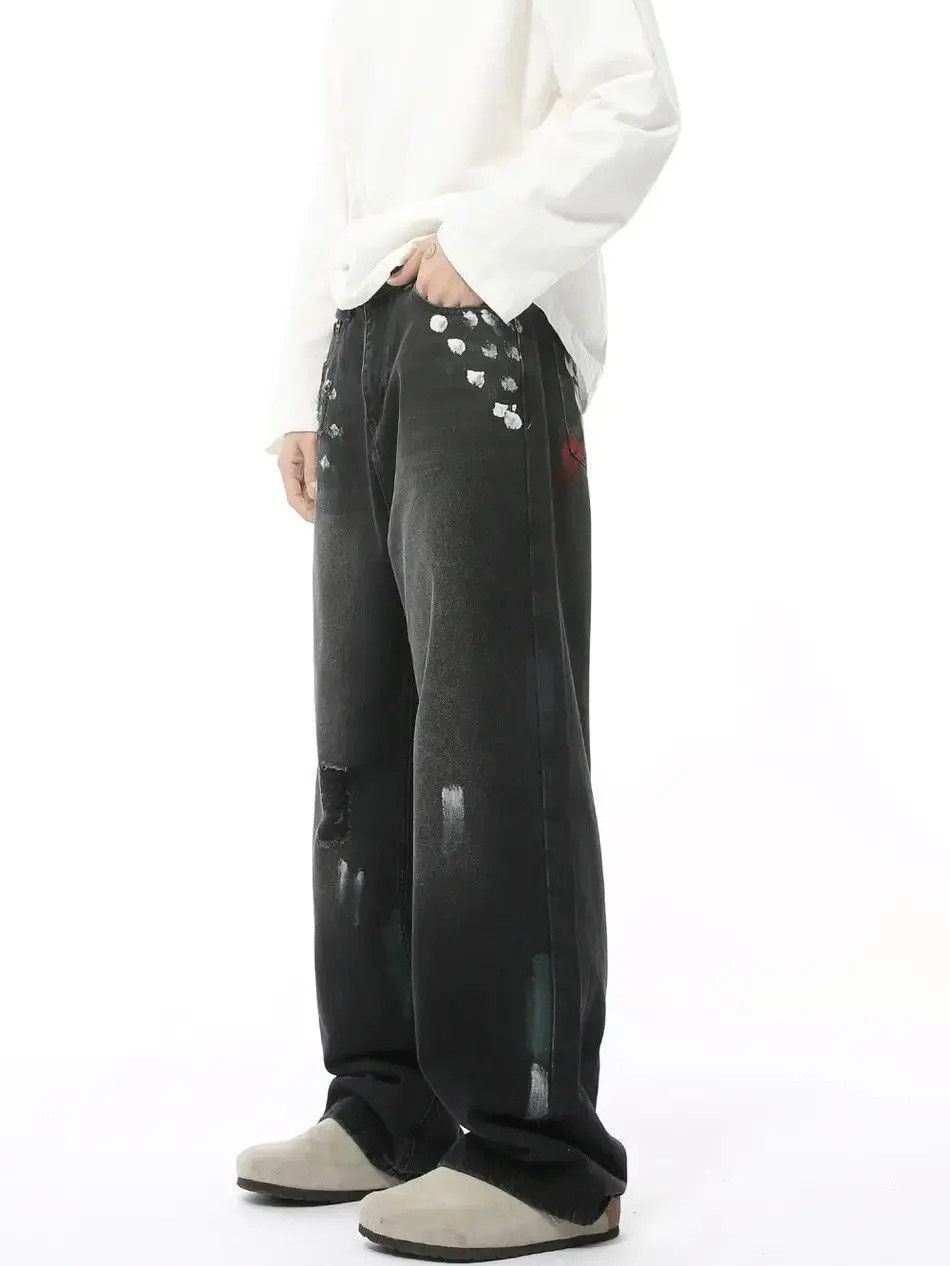 Japanese Brand Retro loose graffiti high street jeans Size US 32 / EU 48 - 5 Thumbnail