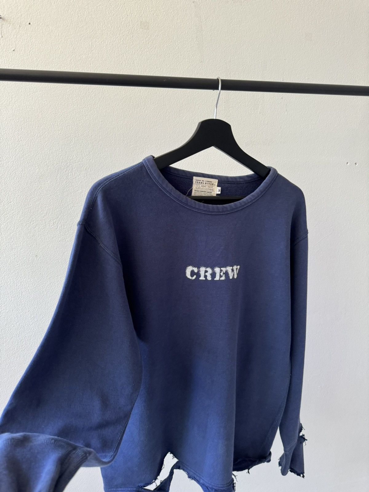 Kapital × Vintage Distressed “Crew” U.S Army Pearl Diver Perfect Sweatshirt Size US XS / EU 42 / 0 - 5 Thumbnail