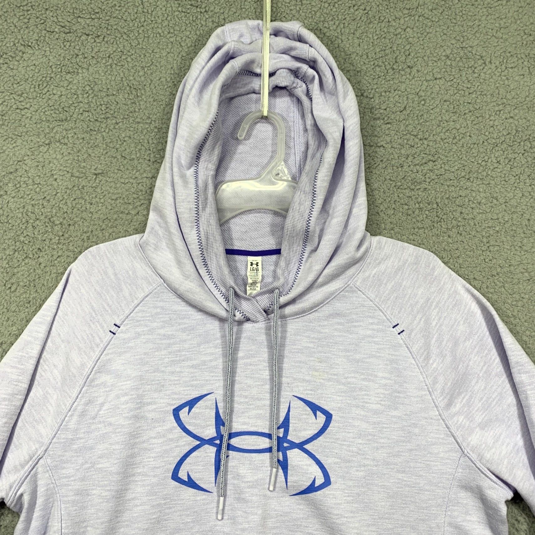 Under Armour Under Armour Women’s L Hooded Pullover Lightweight Sweatshirt Kangaroo Pocket Green Logo Pullover Women L Hoodie Sweatshirt Activewear Size L / US 10 / IT 46 - 2 Thumbnail