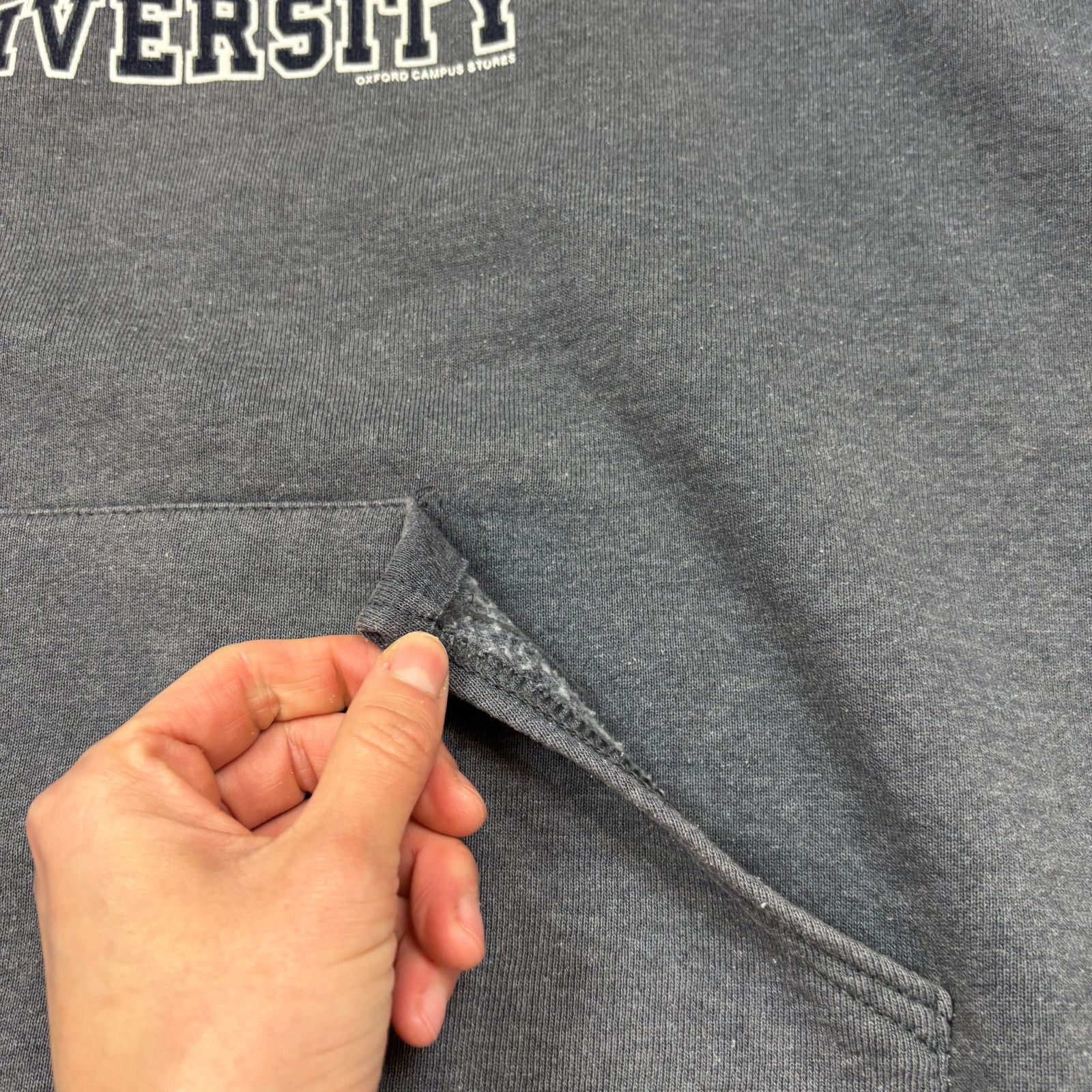 Fruit Of The Loom × Vintage Vintage 90s Oxford University Hoodie Men's Large College Size US L / EU 52-54 / 3 - 8 Thumbnail
