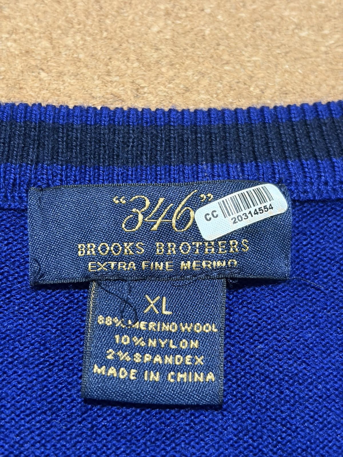 Brooks Brothers Brooks Brothers Sweater Merino Wool V Neck Knit Pullover 346 Size US XL / EU 56 / 4 - 3 Thumbnail