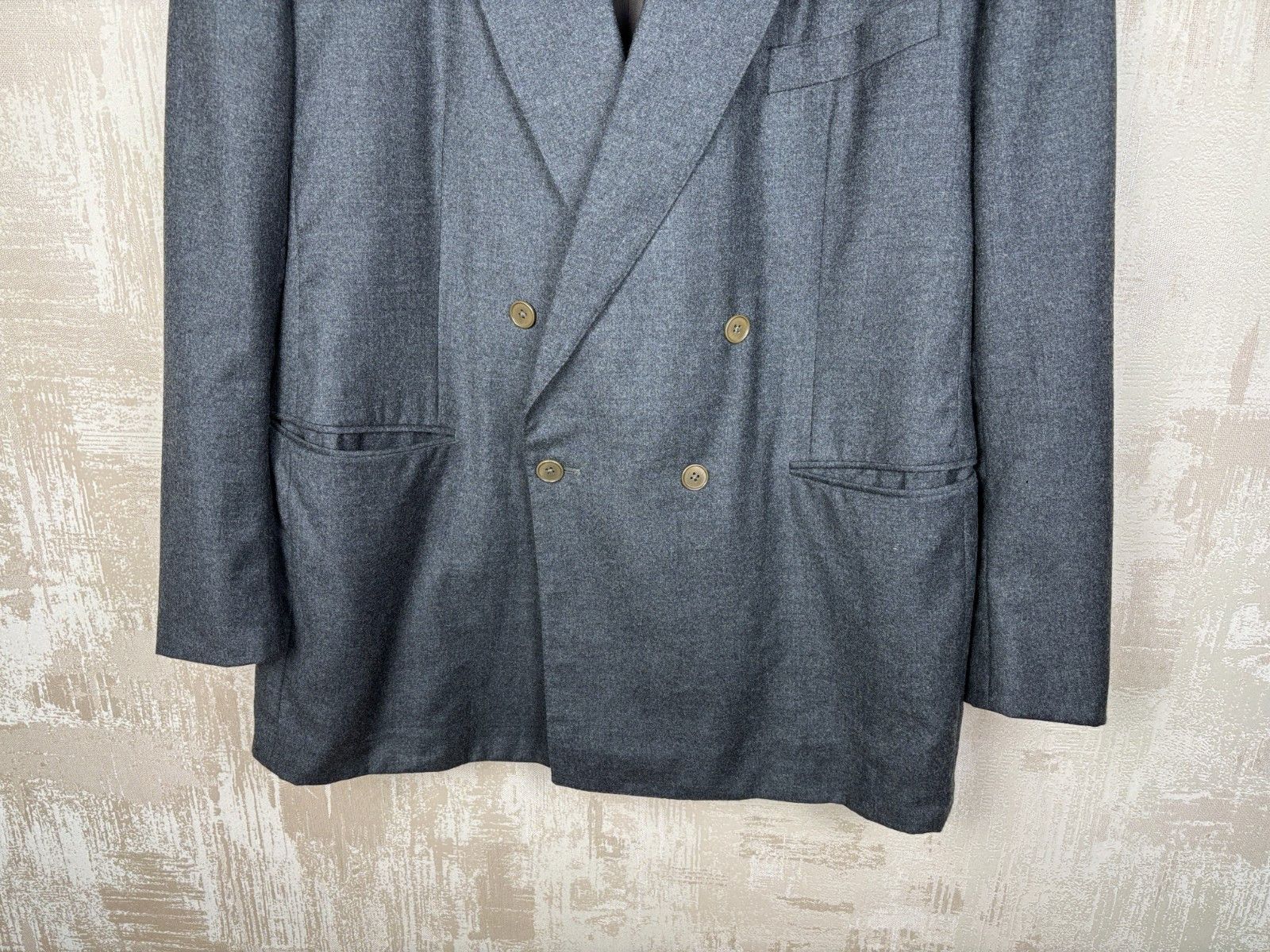 Ermenegildo Zegna VTG Ermenegildo Zegna Wool Cashmere Double Breasted Blazer Size 48R - 7 Thumbnail