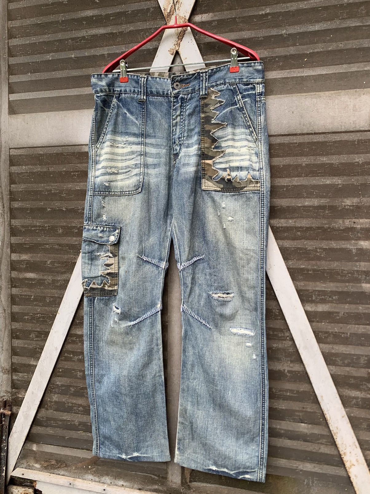 Vintage 👹VINTAGE TWENTY WORKS DISTRESSED BAGGY JEANS Size US 34 / EU 50 - 3 Thumbnail