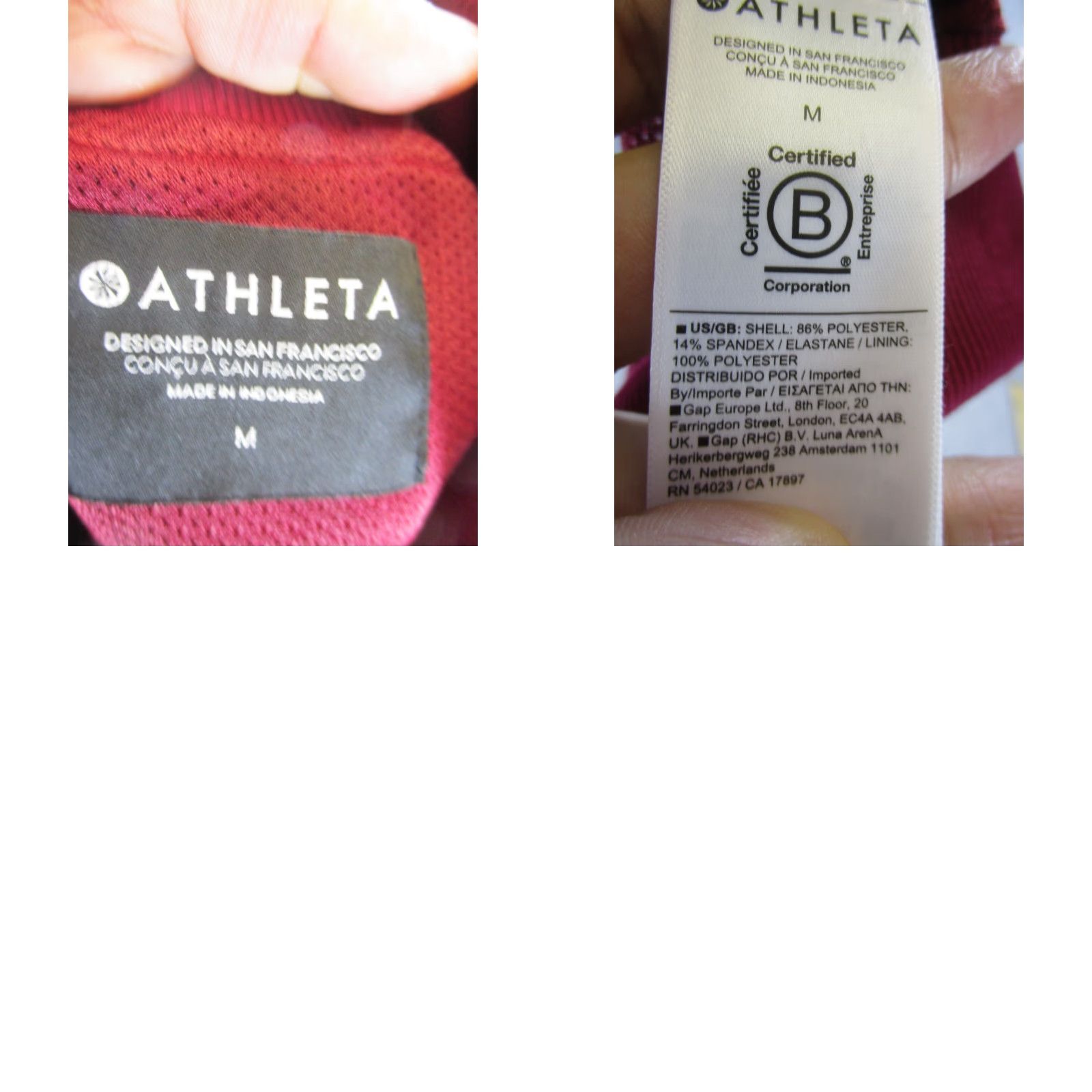 Athleta VINTAGE Athleta Jacket Womens M Brooklyn Burgundy Red Stains Size M / US 6-8 / IT 42-44 - 8 Thumbnail