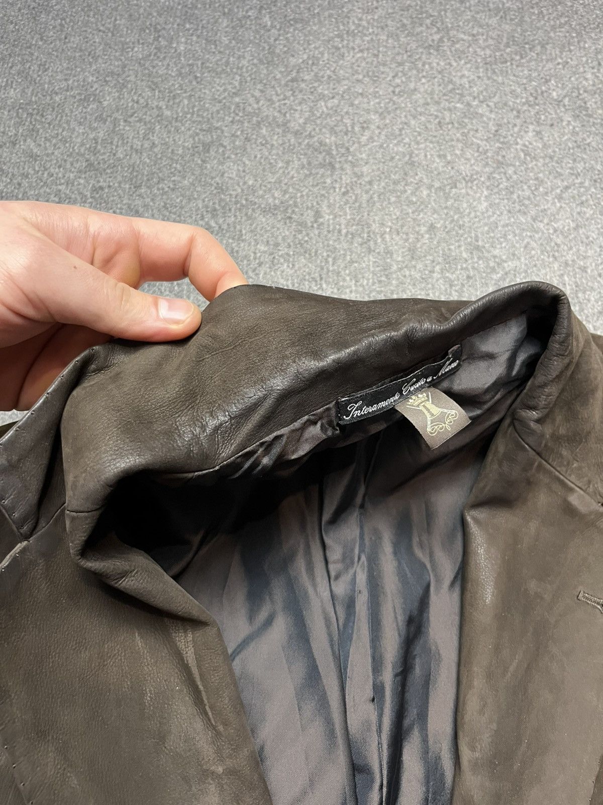 Designer Sartoria Chiaia suede blazer Size 44R - 6 Thumbnail