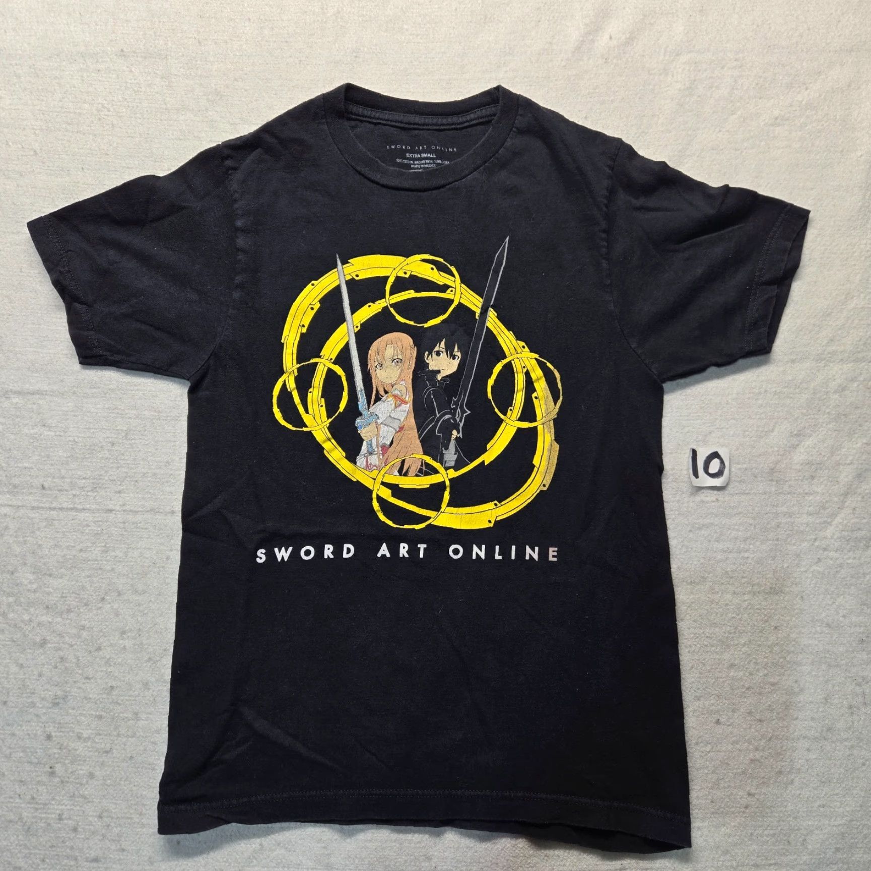 Greats Great Eastern Entertainment Sword Art Online T-Shirt ASUNA and KIRITO XS Women Graphic Print Black 2010s Anime Shirt Mens Womens Size US XS / EU 42 / 0 - 2 Thumbnail