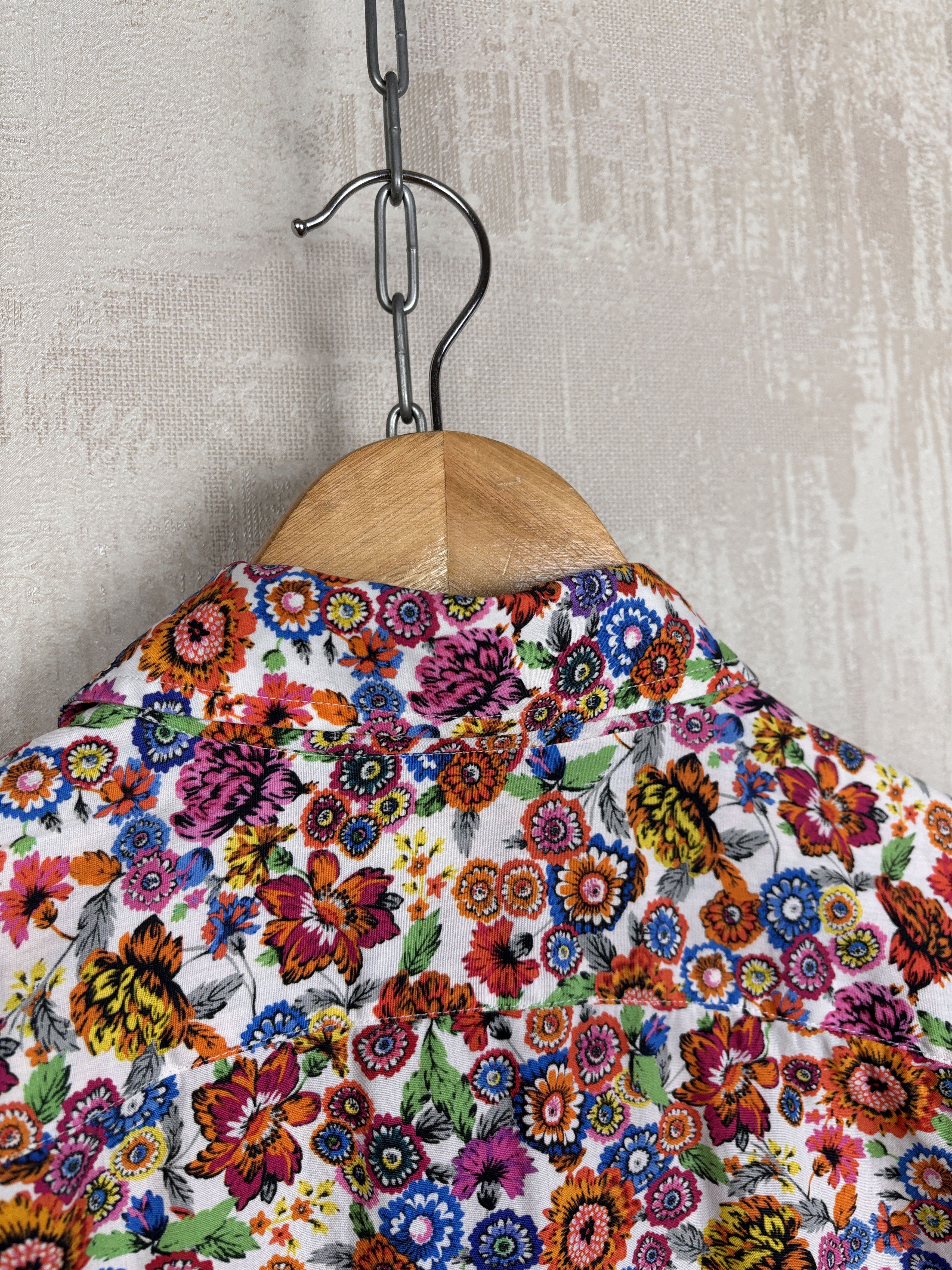 Eton Mint! Eton Floral Dress Shirt Sz 40 / M / 15 (3/4) Slim Fit Size US M / EU 48-50 / 2 - 16 Thumbnail