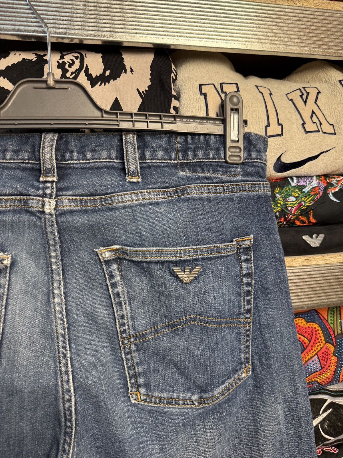 Armani Vintage Armani jeans distressed jeans pant Size US 34 / EU 50 - 7 Thumbnail