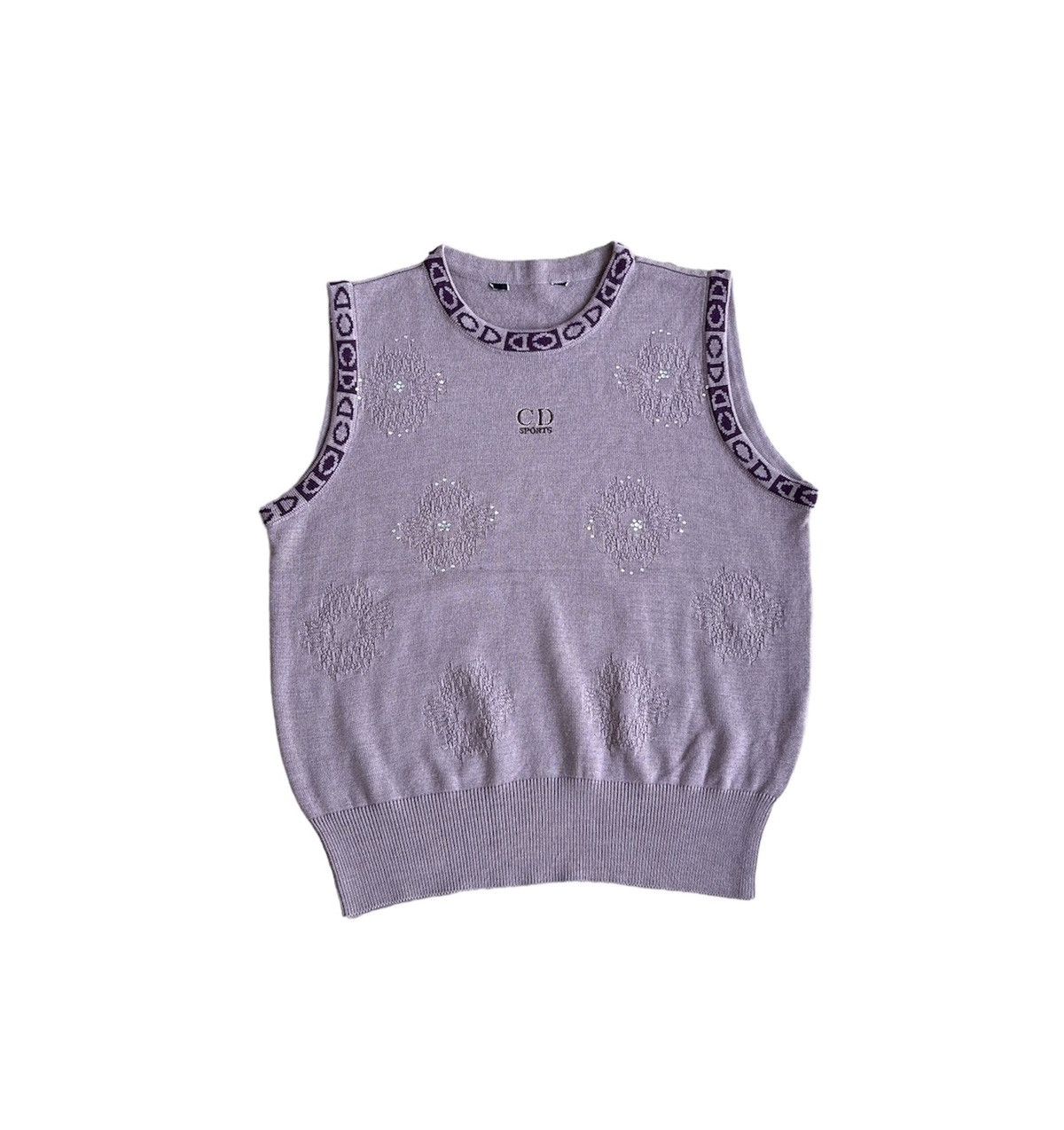 Vintage Christian Dior Sports Vest Knitwear Women"s Center Logo Size S / US 4 / IT 40 - 1 Thumbnail