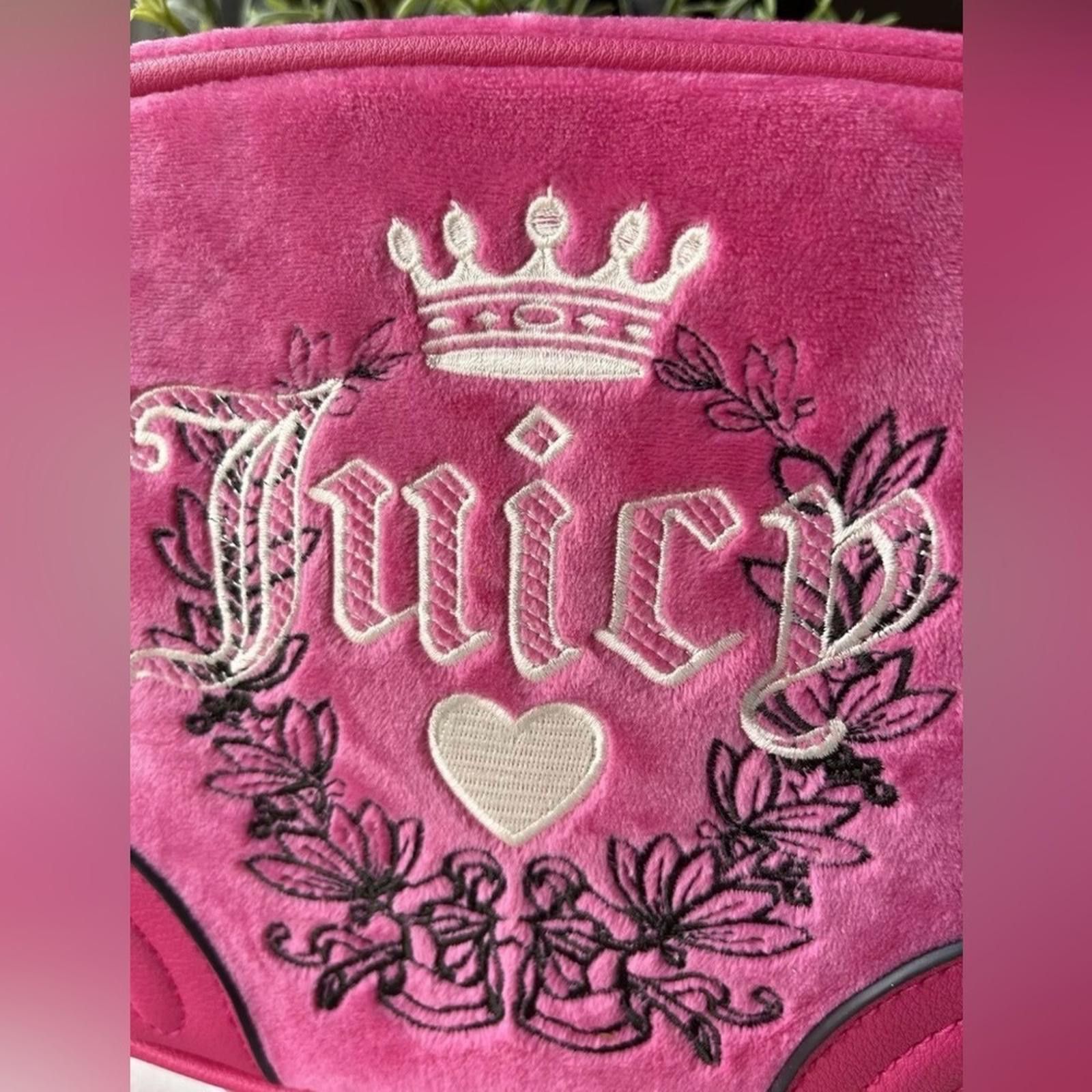 Juicy Couture Jeans Juicy Couture Velour Heritage Free Love Crossbody Bag Size ONE SIZE - 4 Thumbnail