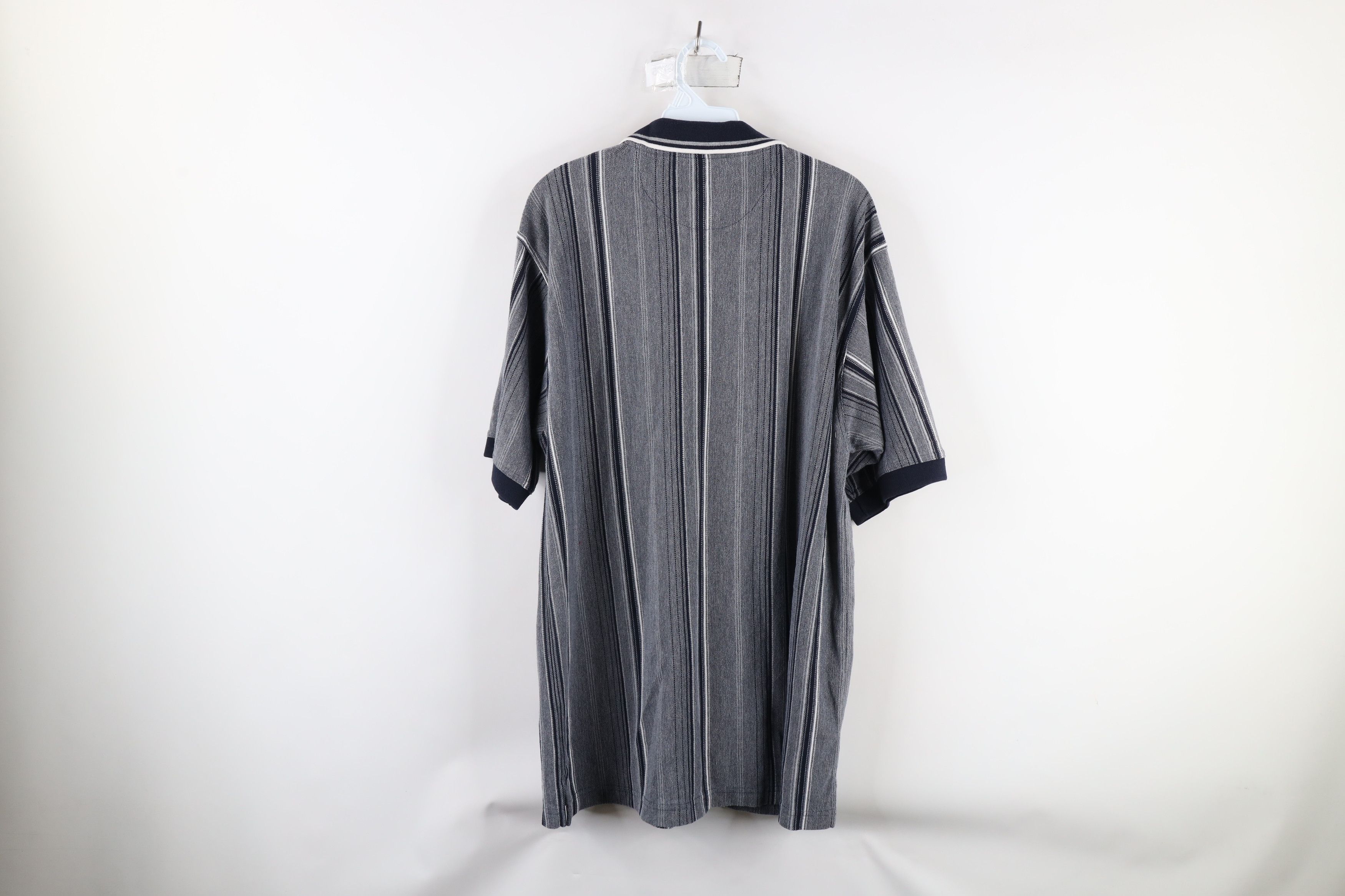 Vintage Vintage 90s Streetwear Block Knit Collared Golf Polo Shirt Size US XL / EU 56 / 4 - 9 Thumbnail