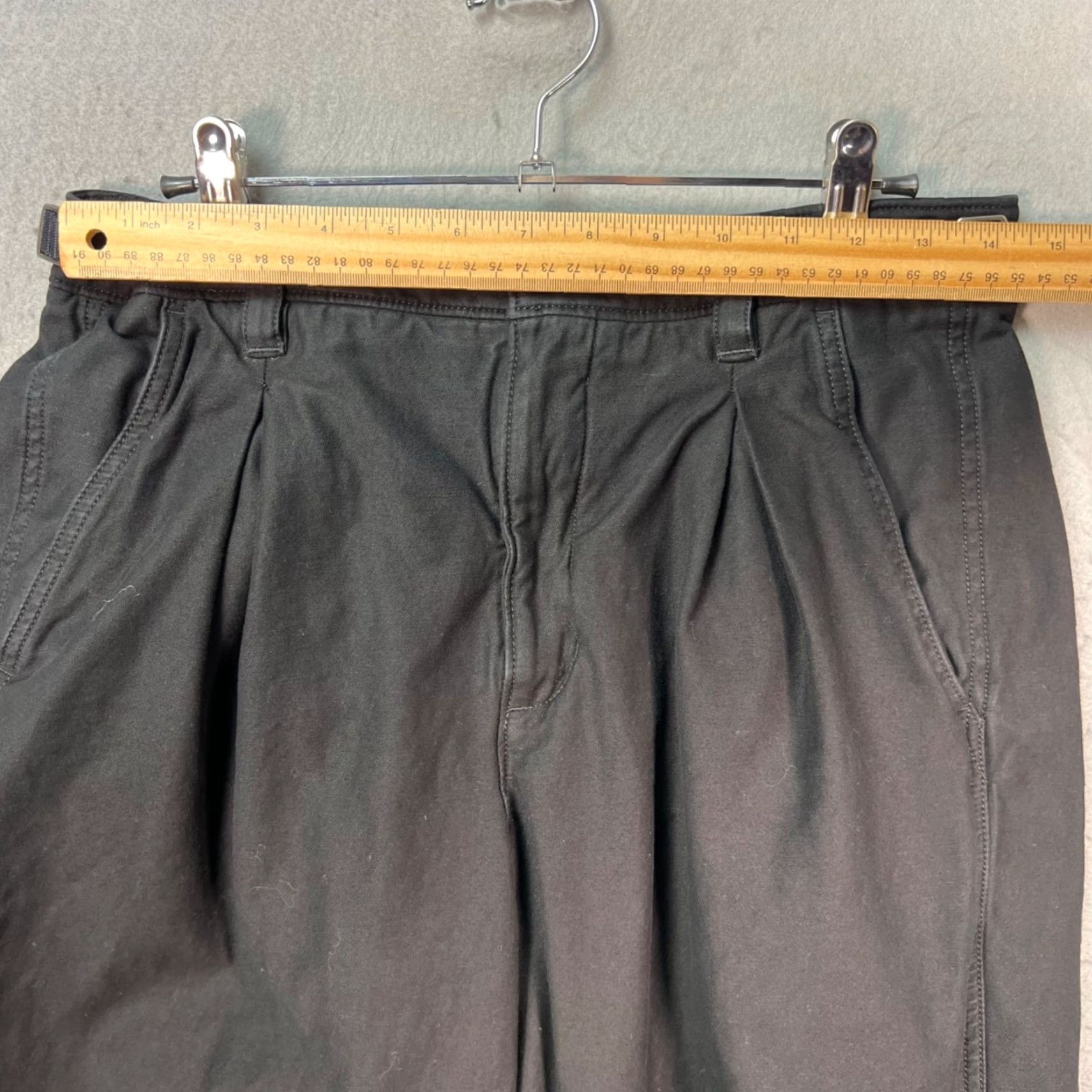 TNA Tna Womens 8 Black Cotton Pleated Surplus Division Wide-Leg Pants Size 30" / US 8 / IT 44 - 5 Thumbnail