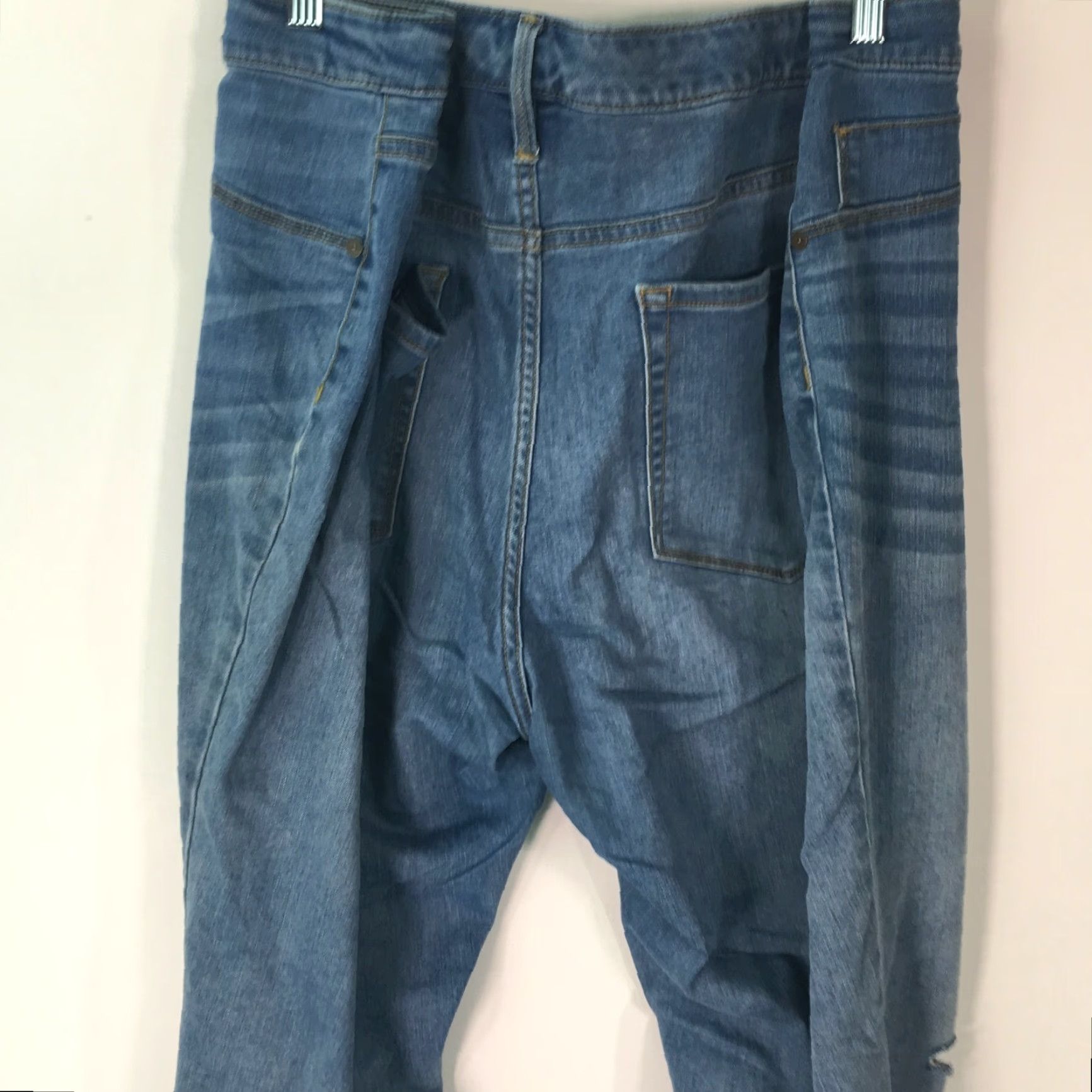 Vintage Ava And Viv Womens Power Stretch Distressed Blue Jegging Jeans 22W Denim Size 22W Size 40" / US 18 - 3 Thumbnail