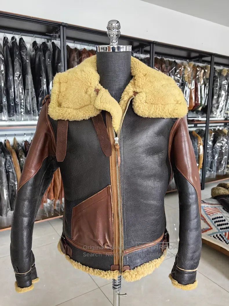 The Real McCoys B3 Fur Integrated Flying Leather Jacket