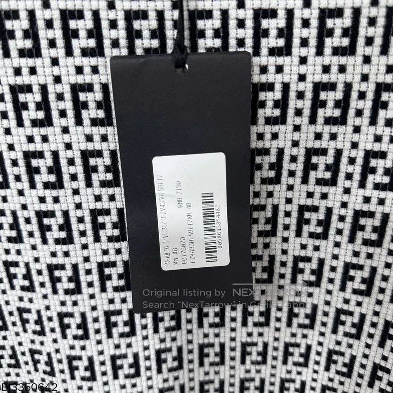 Fendi Fendi Printed black and white logo sweatshirt Size US M / EU 48-50 / 2 - 6 Thumbnail