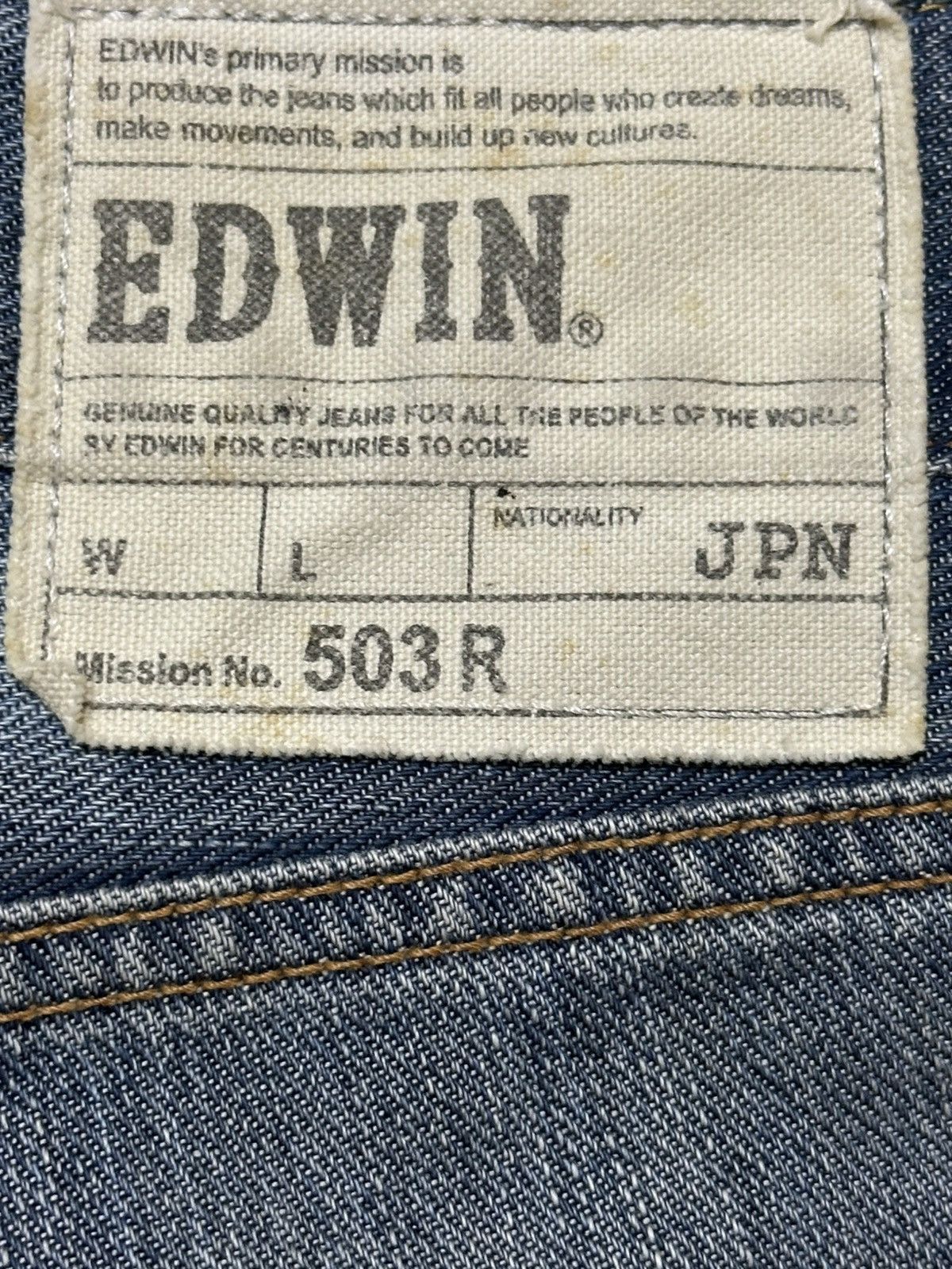 Edwin Vintage Edwin Faded Wash Distressed Style Baggy Jeans Size US 34 / EU 50 - 9 Thumbnail