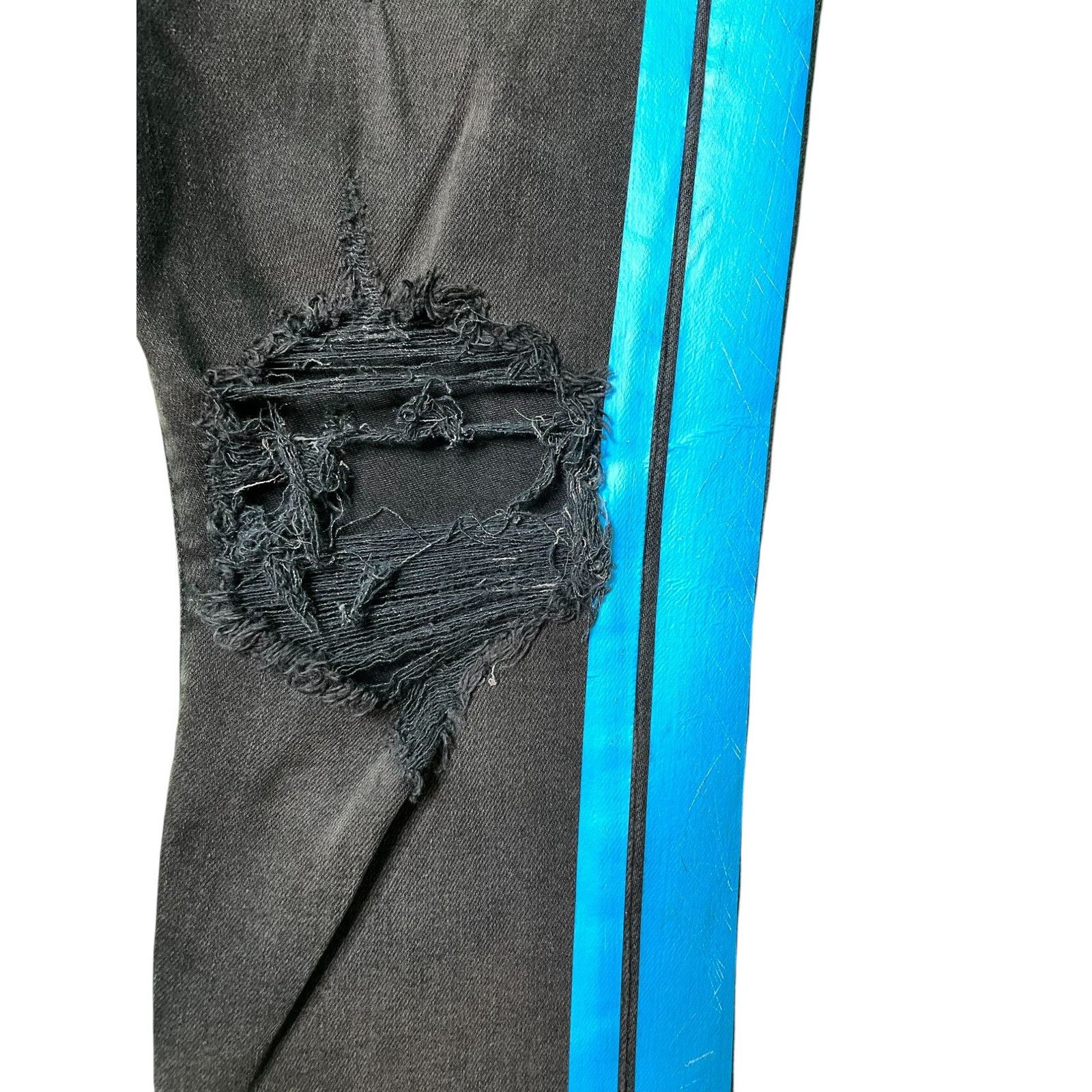 Amiri Amiri Blue Stripe Black Jeans Size US 32 / EU 48 - 3 Thumbnail
