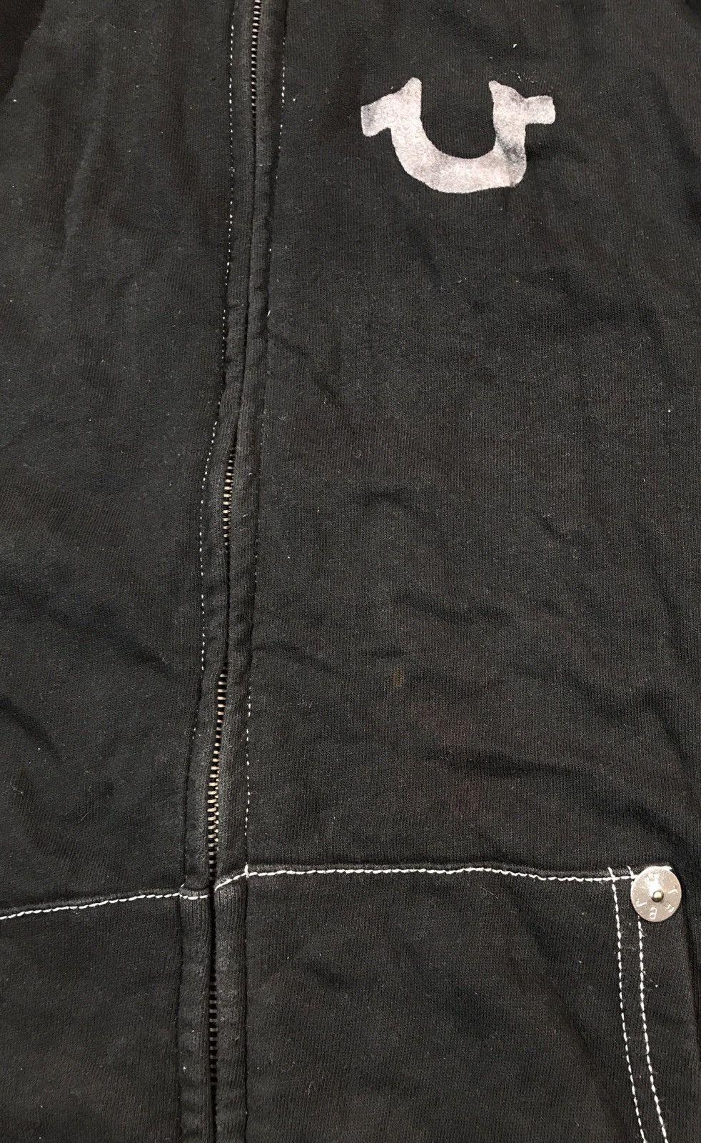 True Religion × Vintage True Religion Zip Hoodie Vintage Y2K Big Logo Size US L / EU 52-54 / 3 - 8 Thumbnail