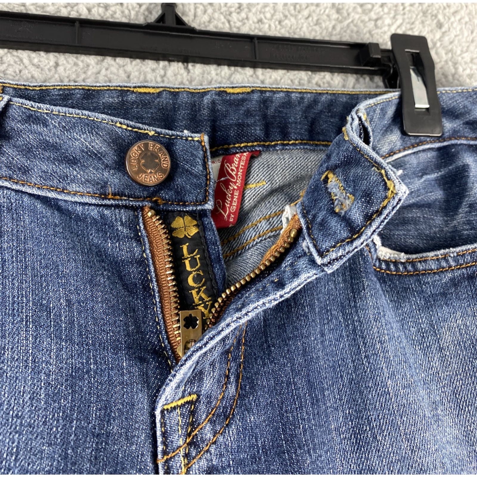 Lucky Brand Lucky Brand Women's Jeans Size 8 Low Rise Straight Blue Denim Cotton Blend Modern Slim Fit Size 30" / US 8 / IT 44 - 3 Thumbnail